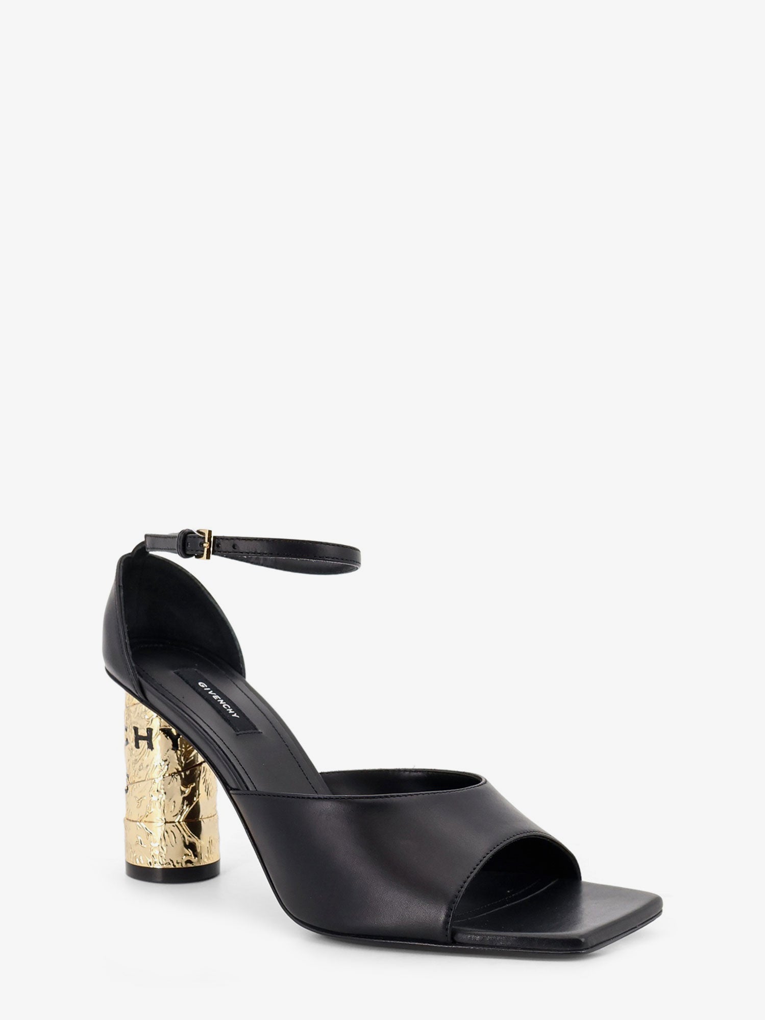 Givenchy Leather Sandals With Tape Heel