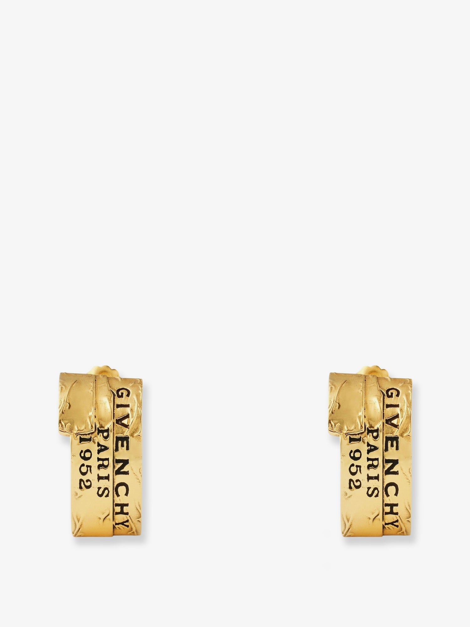 Givenchy Givenchy Tape Metal Earrings With Gold Finishes