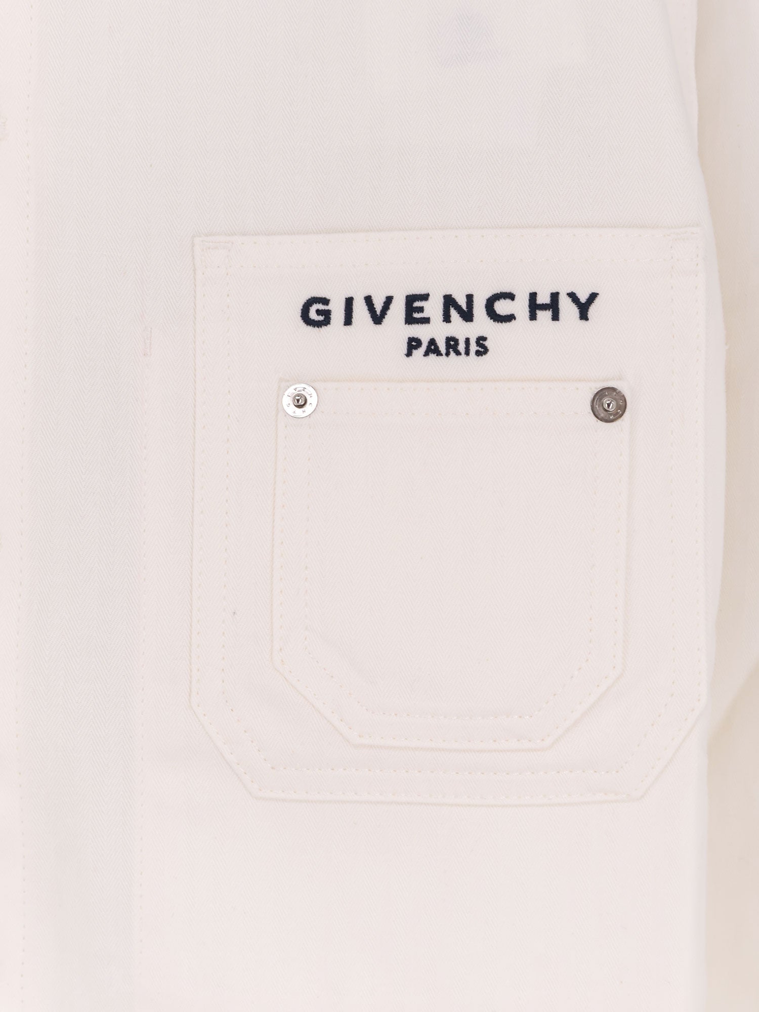 Givenchy Denim Jacket With Iconic Lettering Logo On The Front