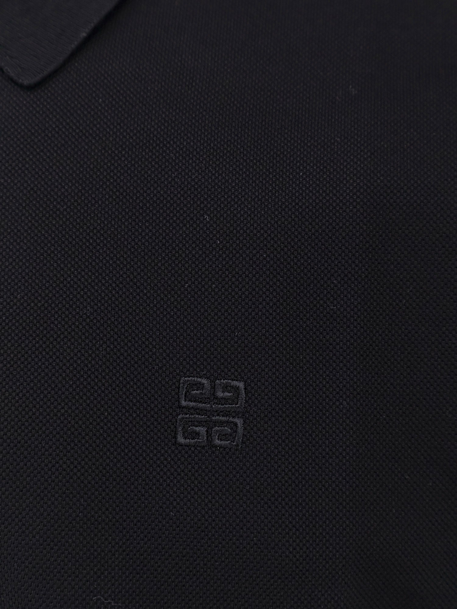 Givenchy Piqué Cotton Polo Shirt With 4g Embroidery