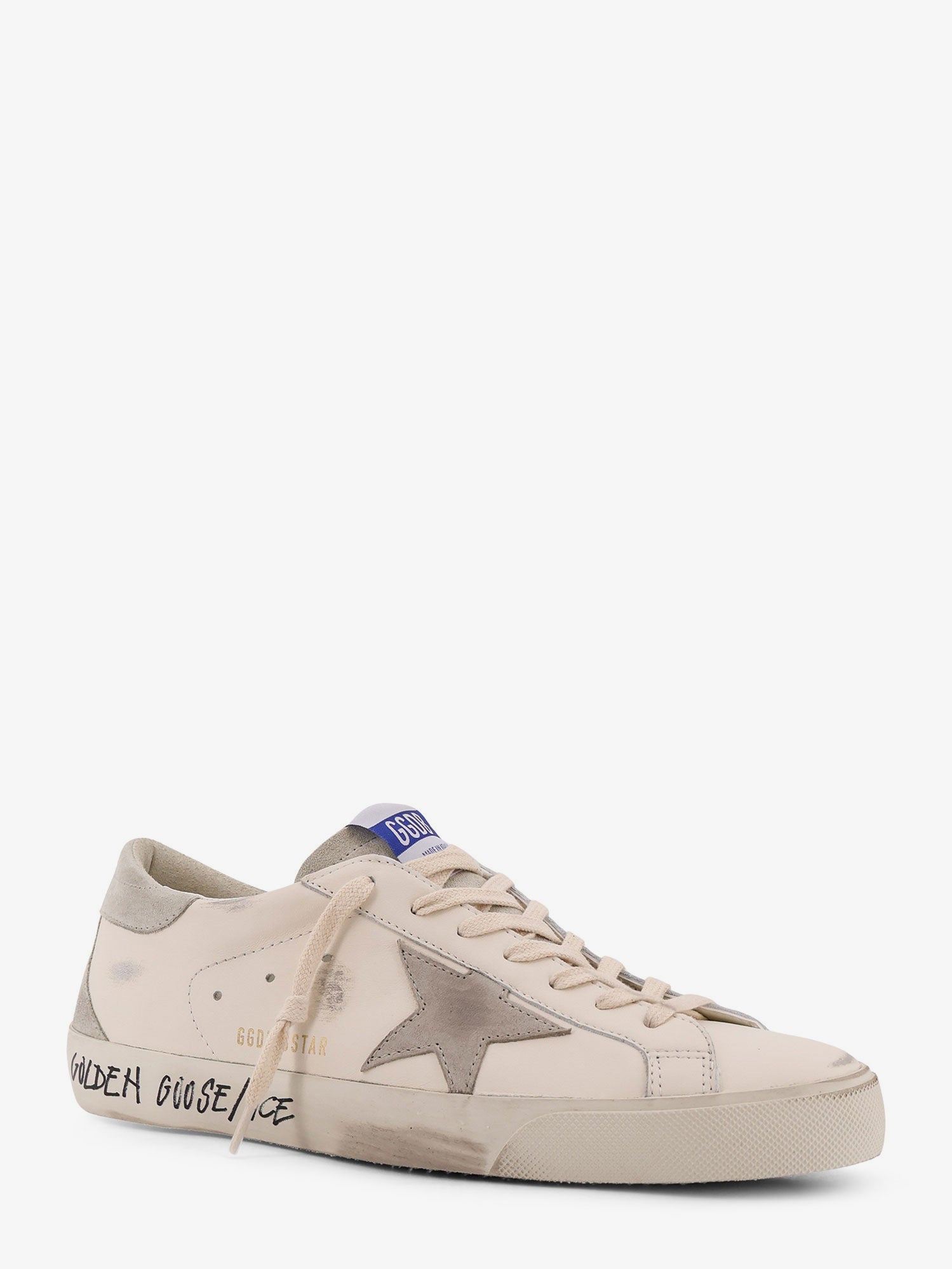 Golden Goose Super Star Leather Sneakers With Side Logo