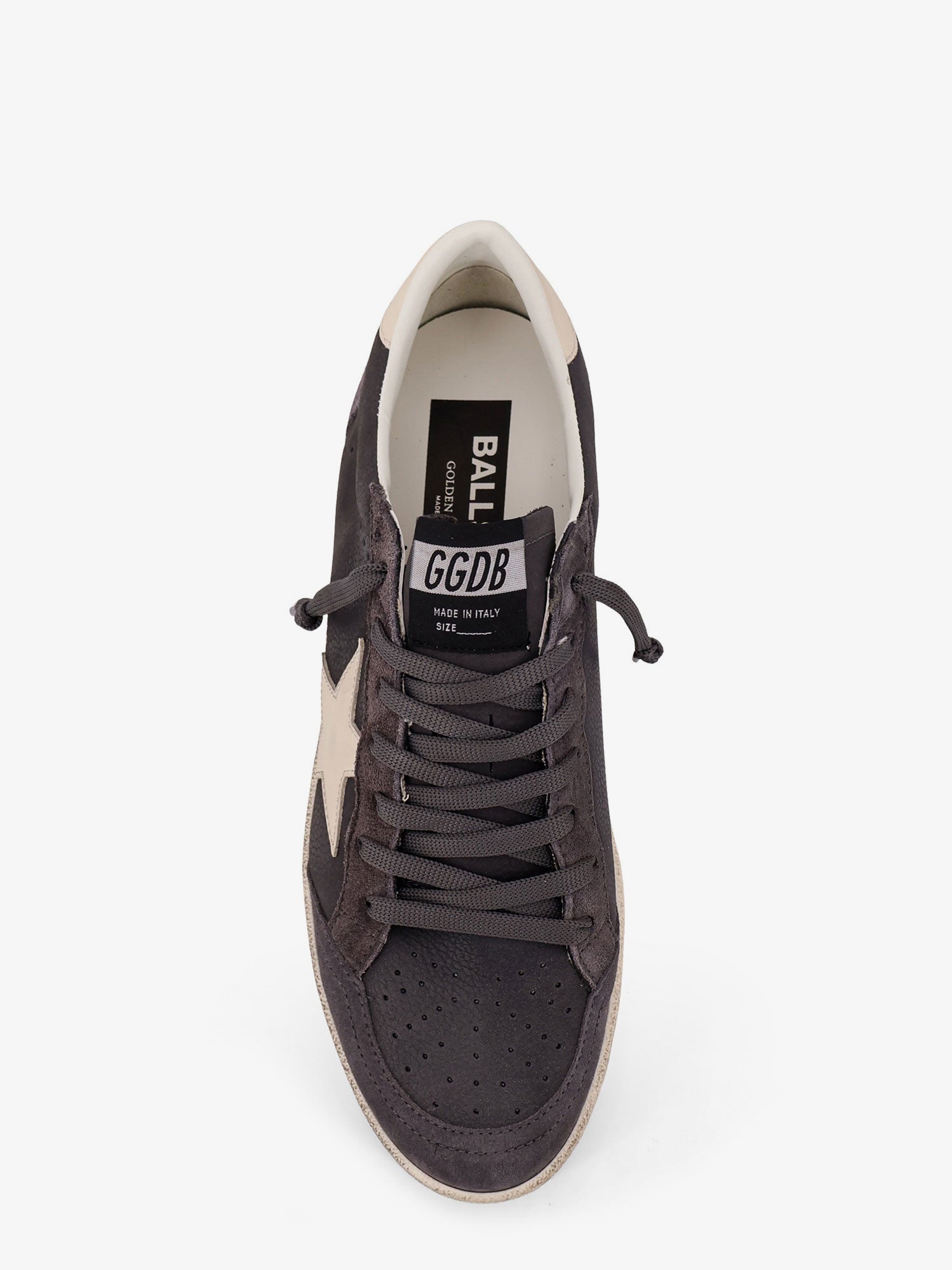 Golden Goose Ball Star Leather Sneakers With Side Logo