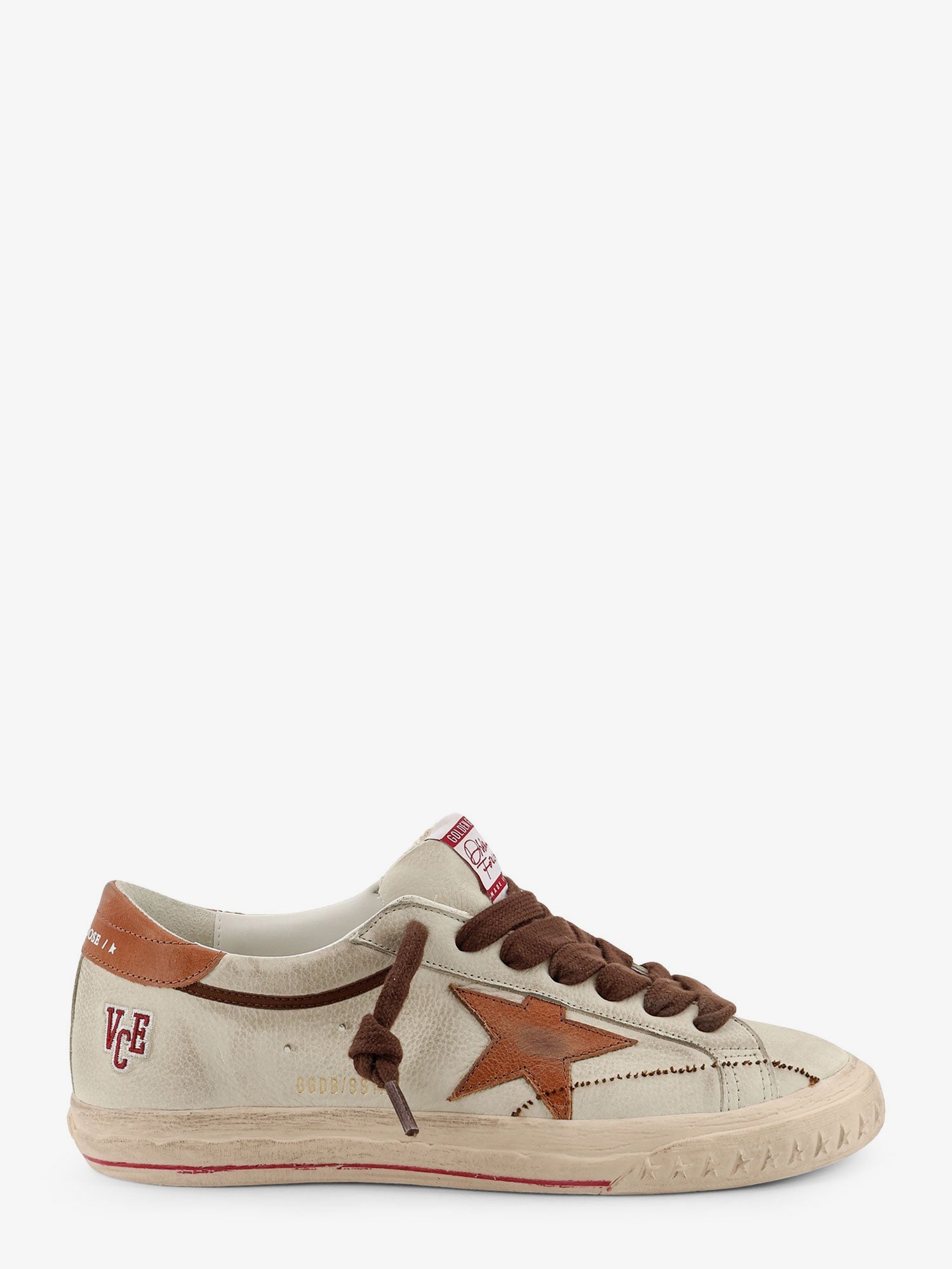 Golden Goose Super Star Leather Sneakers With Logo On The Side