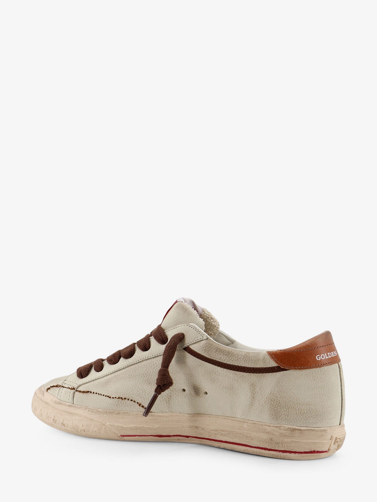 Golden Goose Super Star Leather Sneakers With Logo On The Side