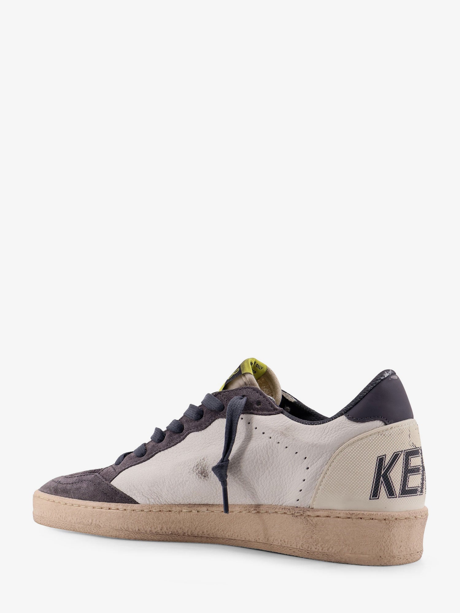 Golden Goose Ballstar Leather Sneakers And Suede With Side Logo