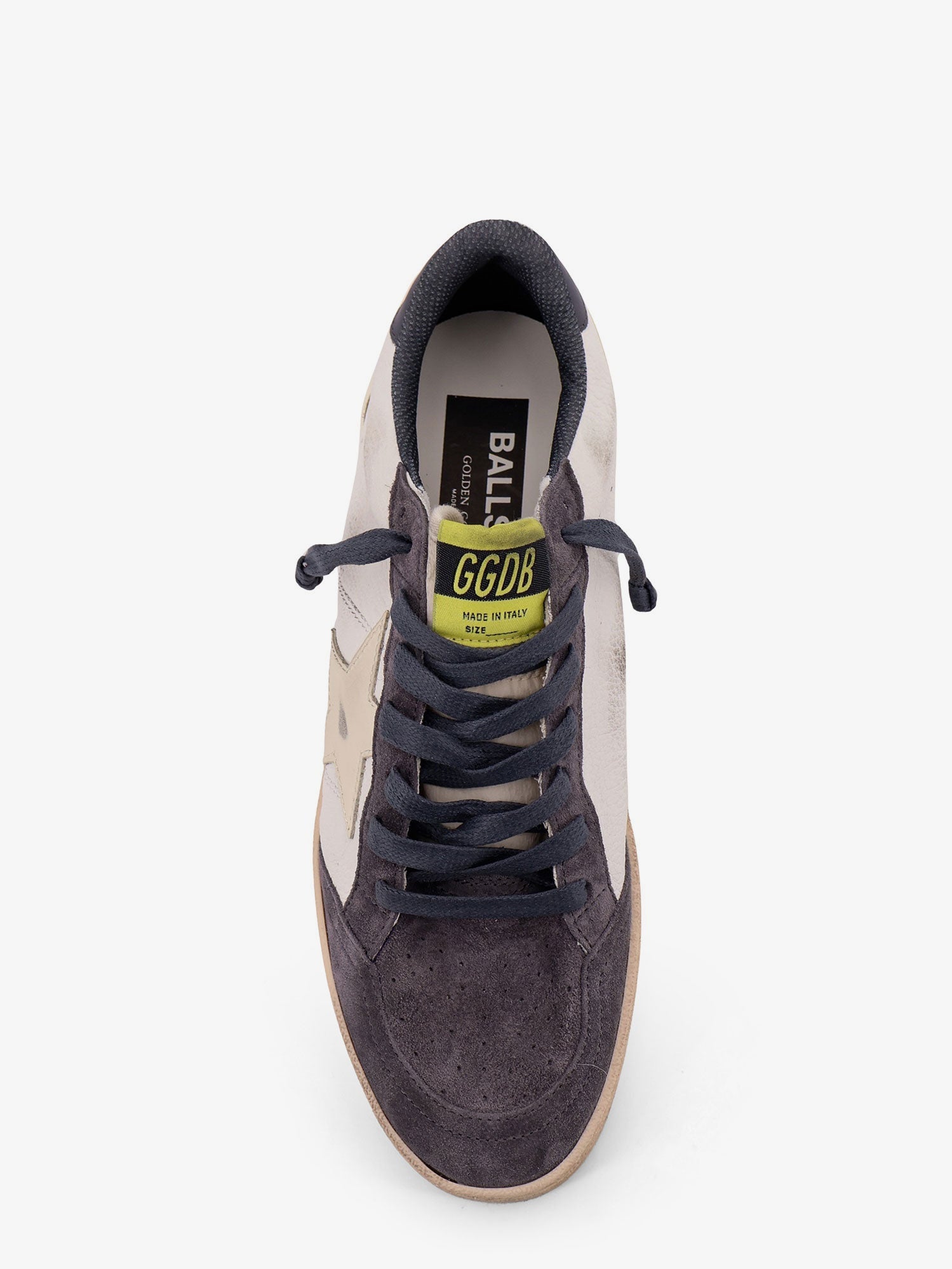 Golden Goose Ballstar Leather Sneakers And Suede With Side Logo