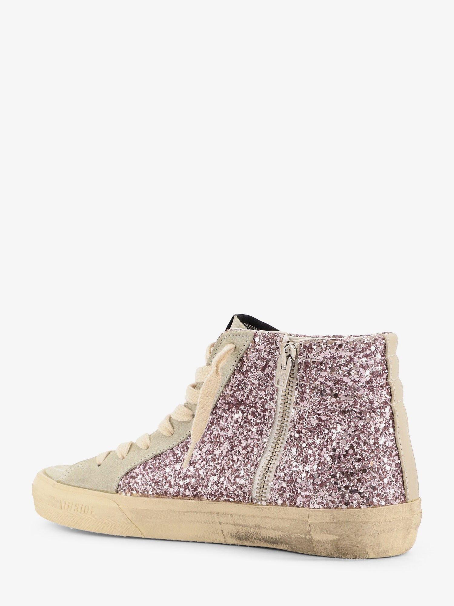 Golden Goose Leather Sneakers With All-over Glitter Detail