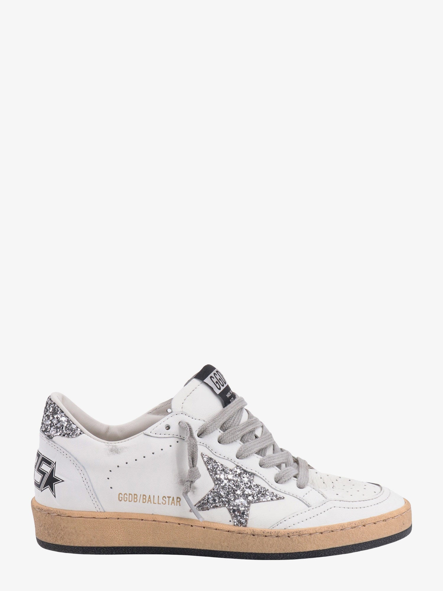 Golden Goose Ballstar Leather Sneakers With Logo On The Side