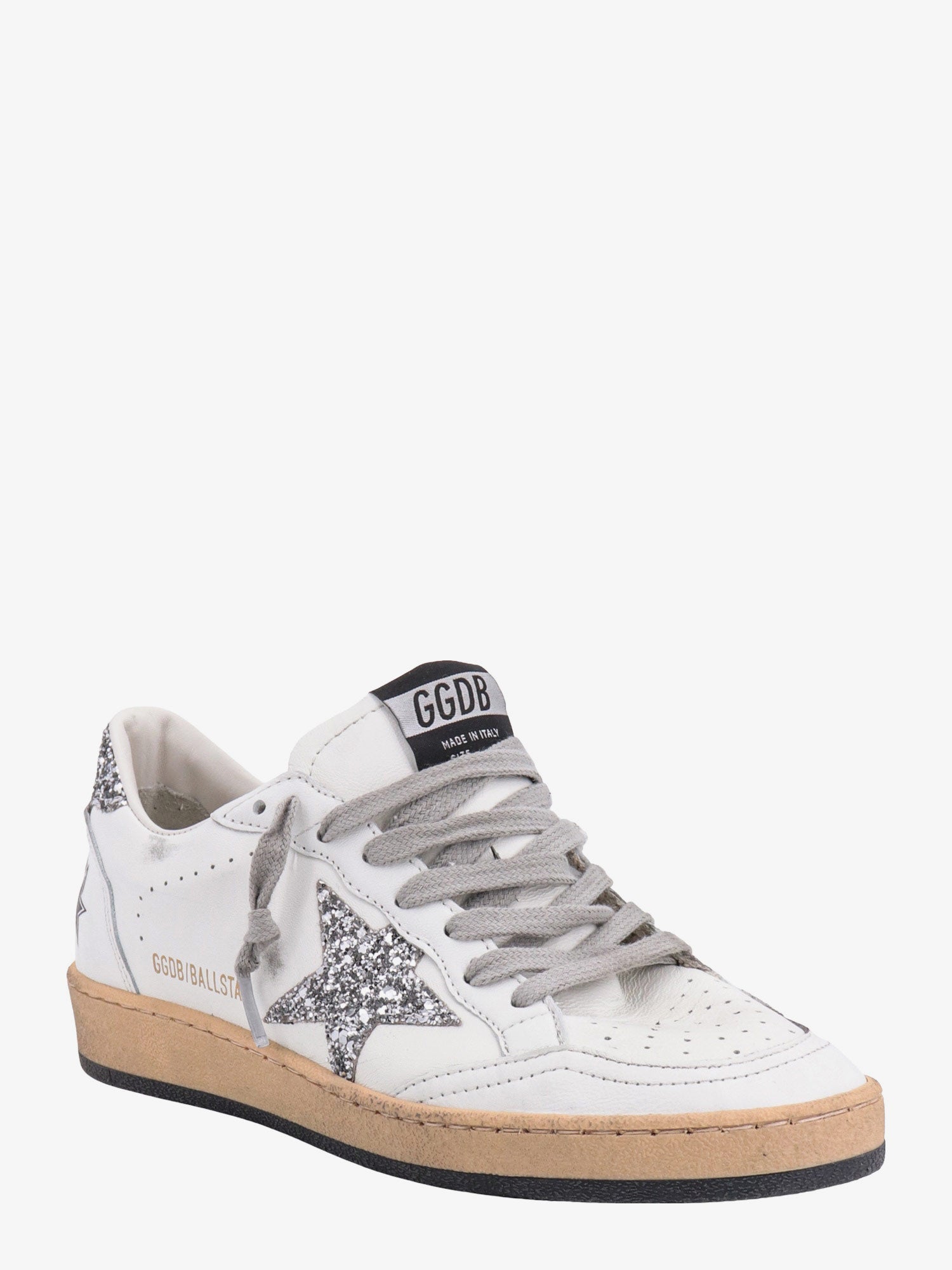 Golden Goose Ballstar Leather Sneakers With Logo On The Side