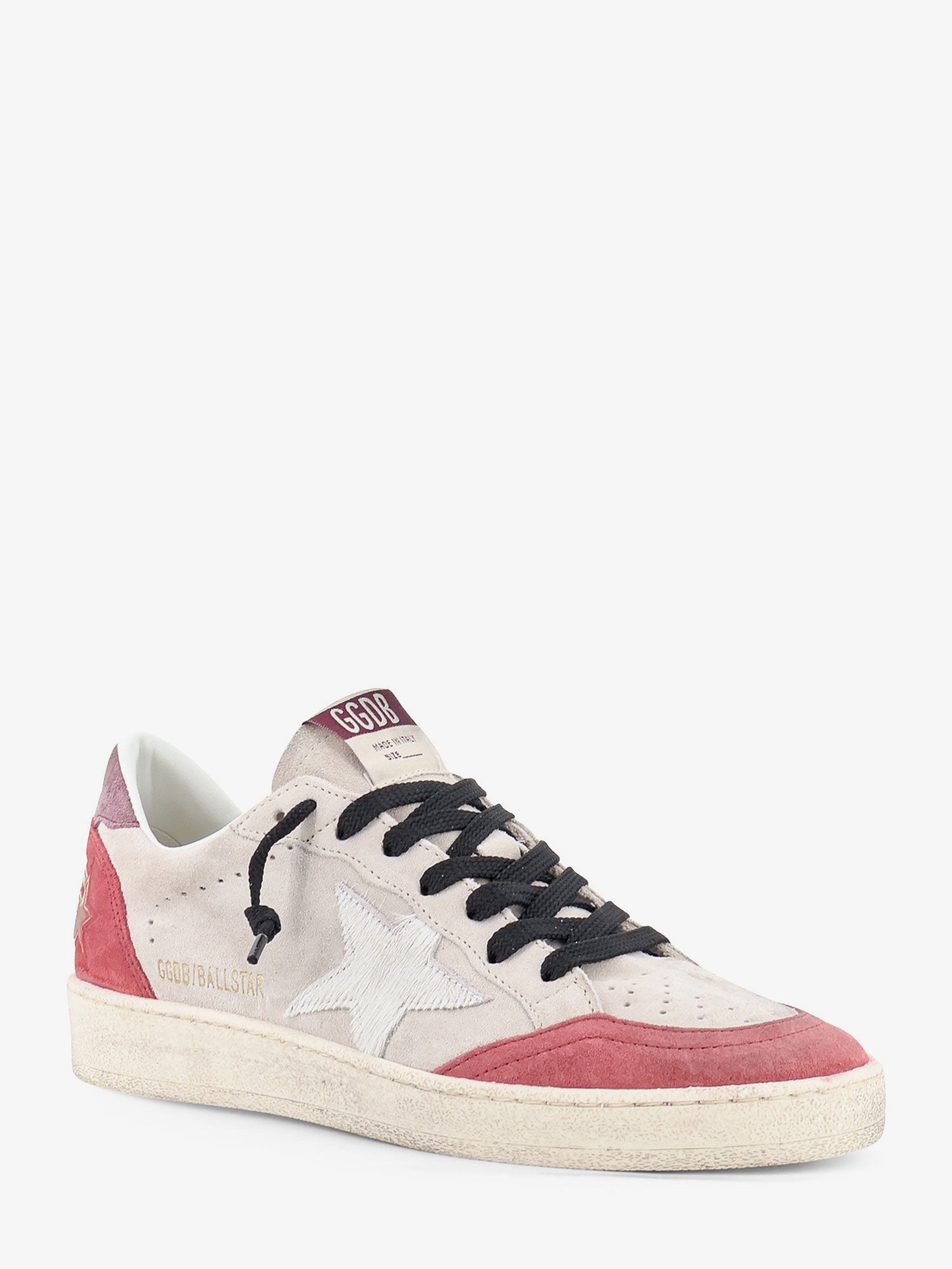Golden Goose Ballstar Suede Sneakers With Logo On The Side