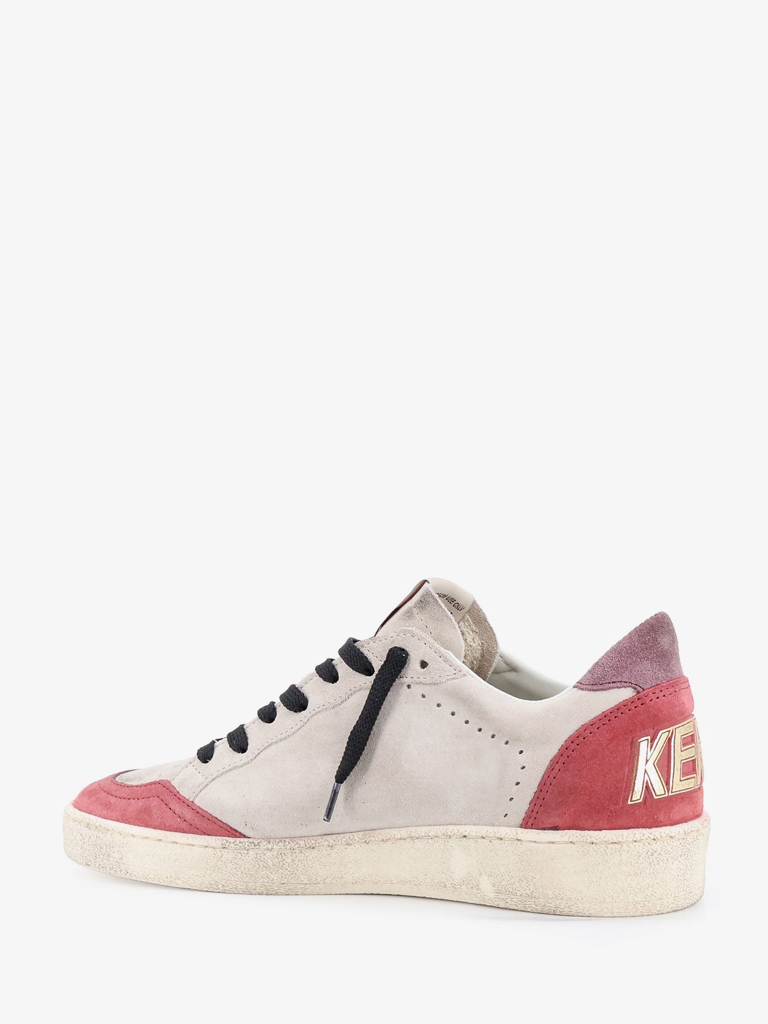 Golden Goose Ballstar Suede Sneakers With Logo On The Side