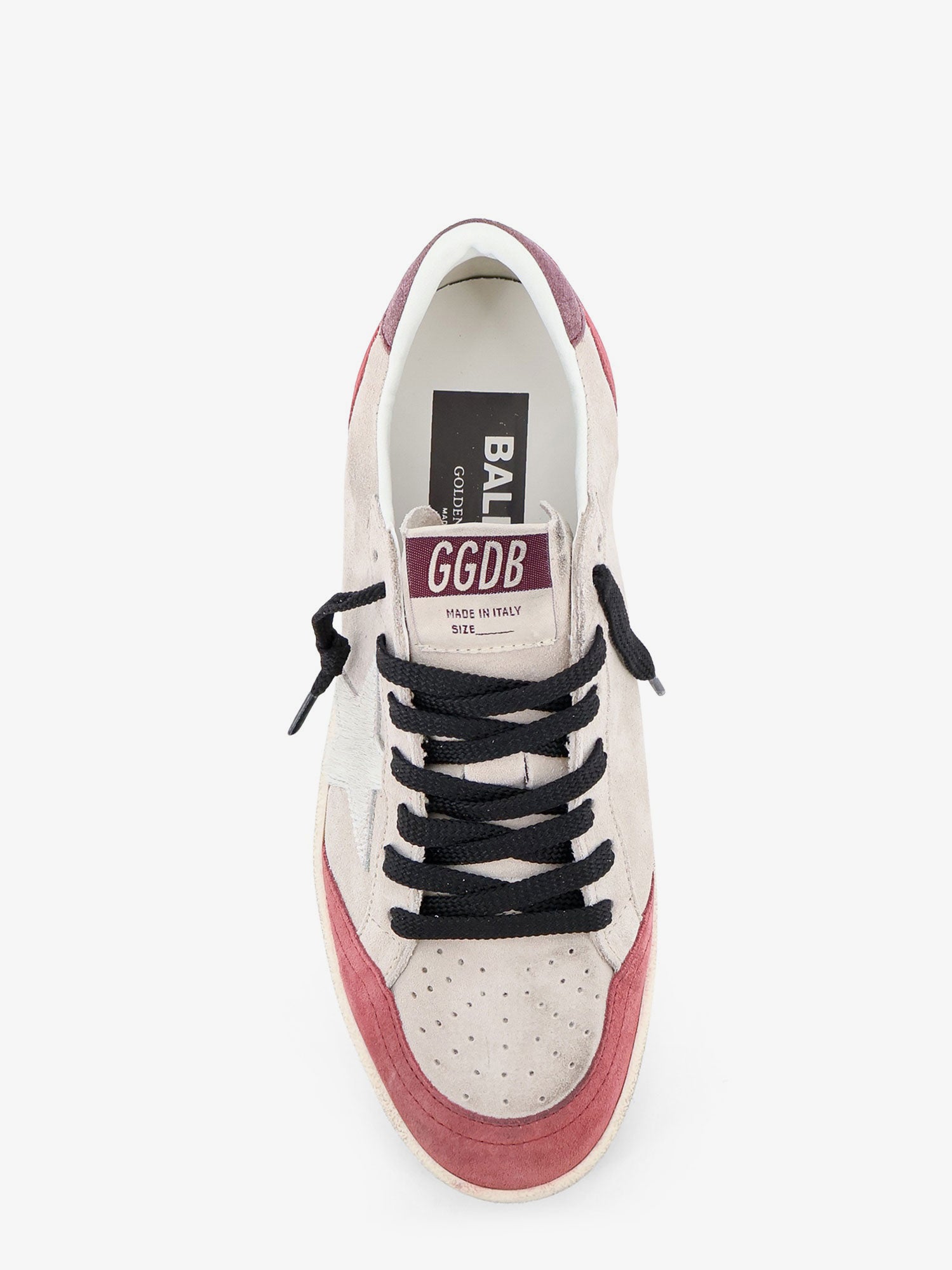Golden Goose Ballstar Suede Sneakers With Logo On The Side