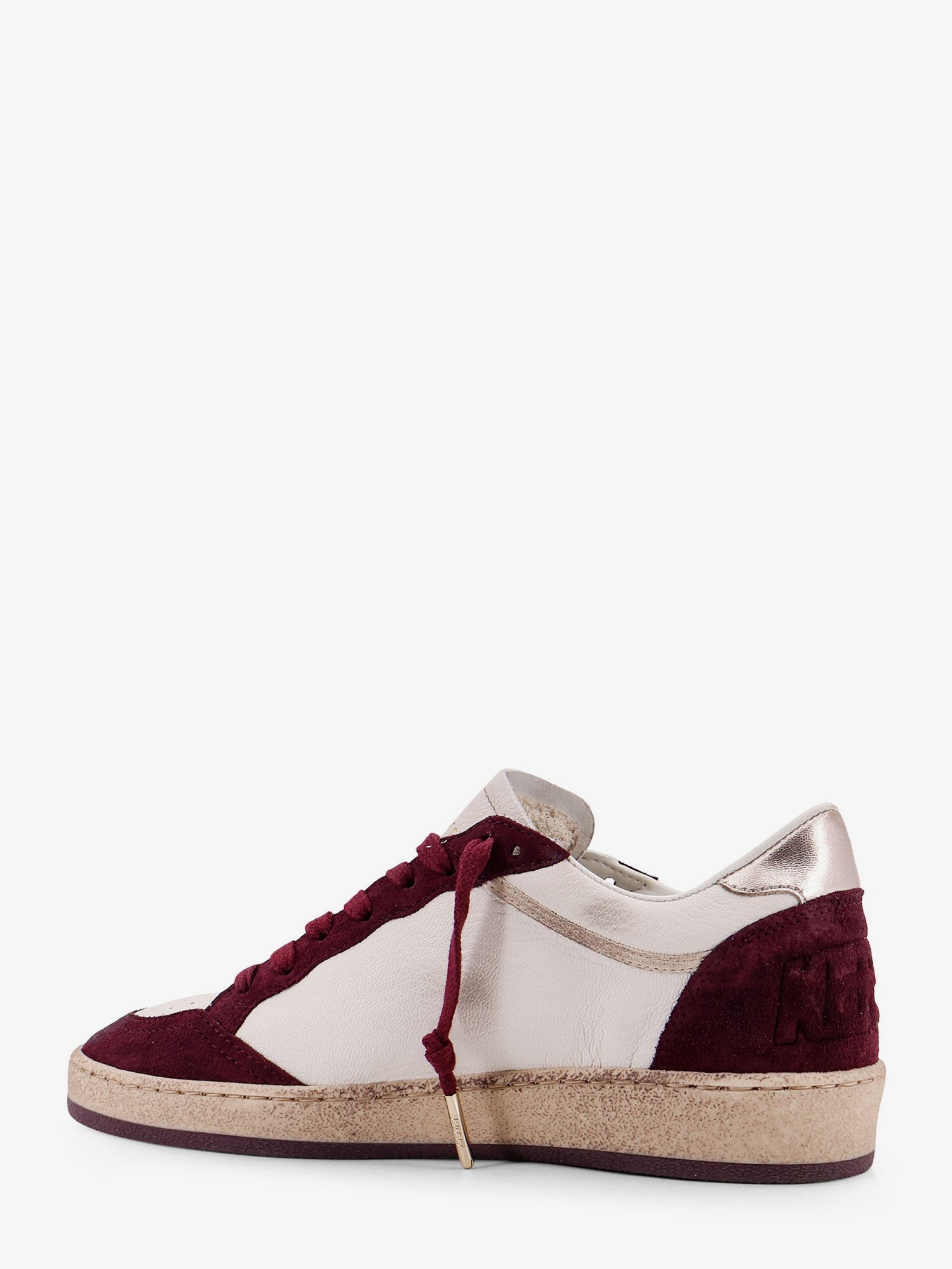 Golden Goose Ballstar Leather Sneakers With Swarovski Logo On The Side