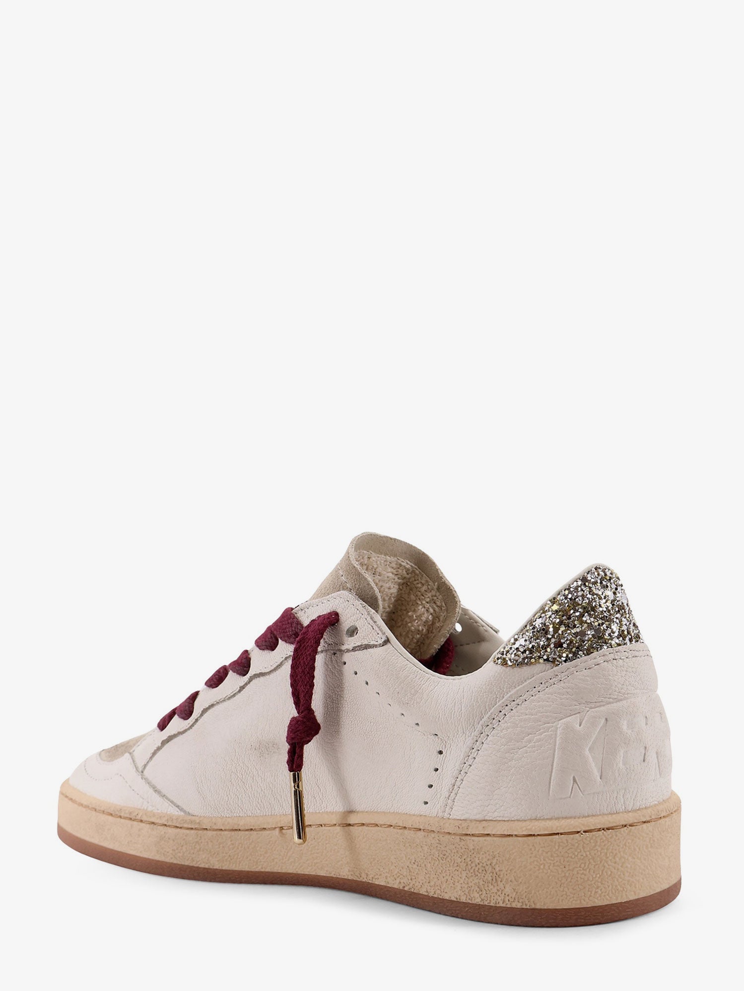 Golden Goose Ball Star Leather Sneakers With Suede Inserts