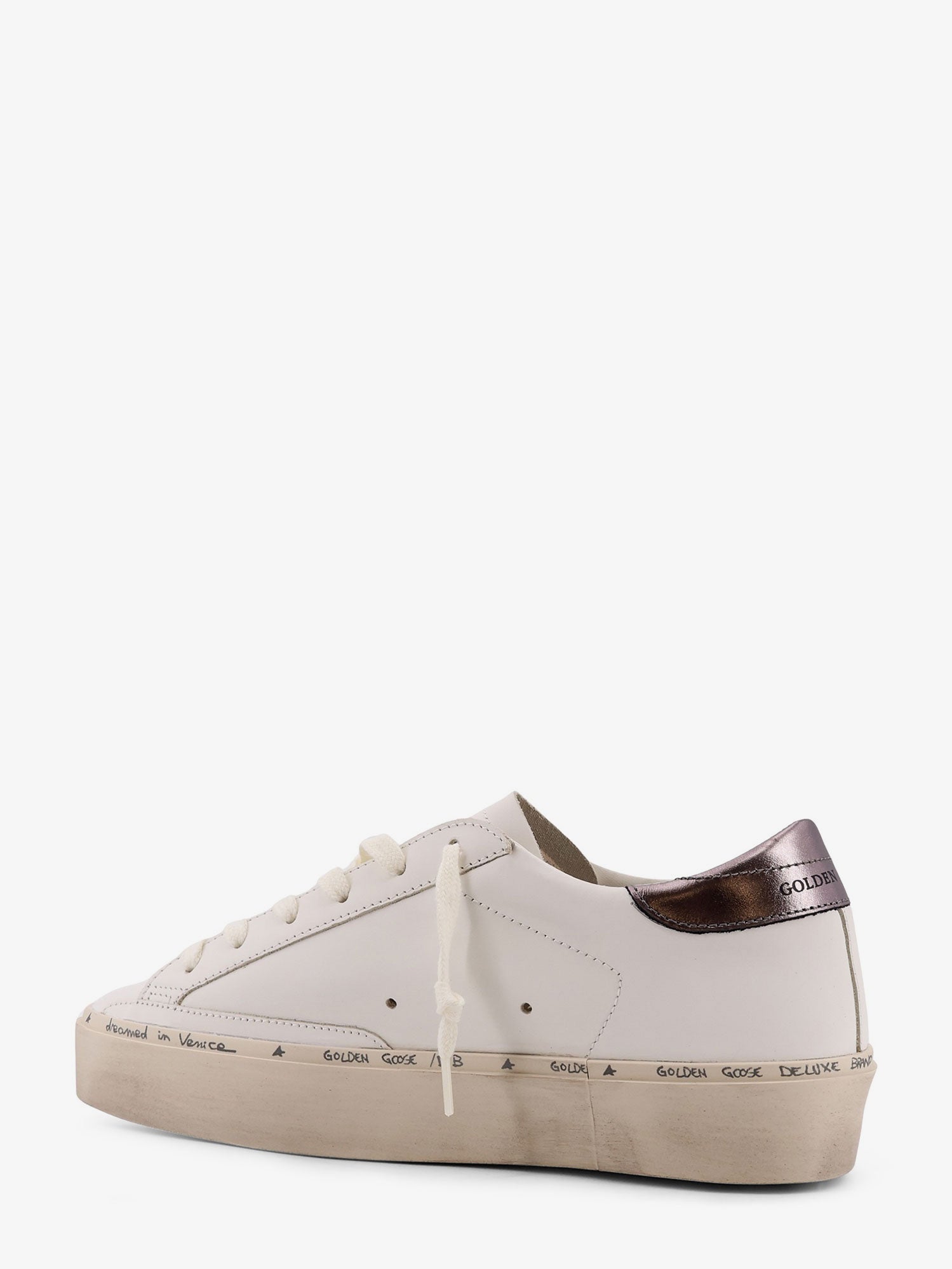 Golden Goose Hi Star Leather Sneakers With Side Logo