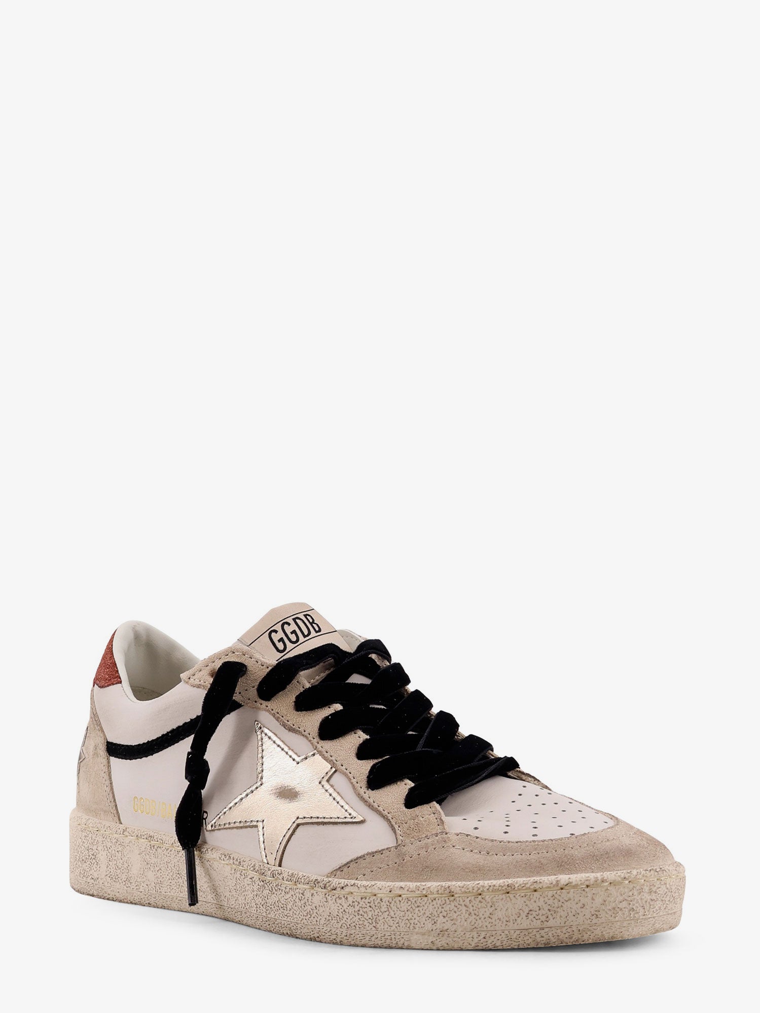 Golden Goose Ball Star With Padded Collar Leather Sneakers