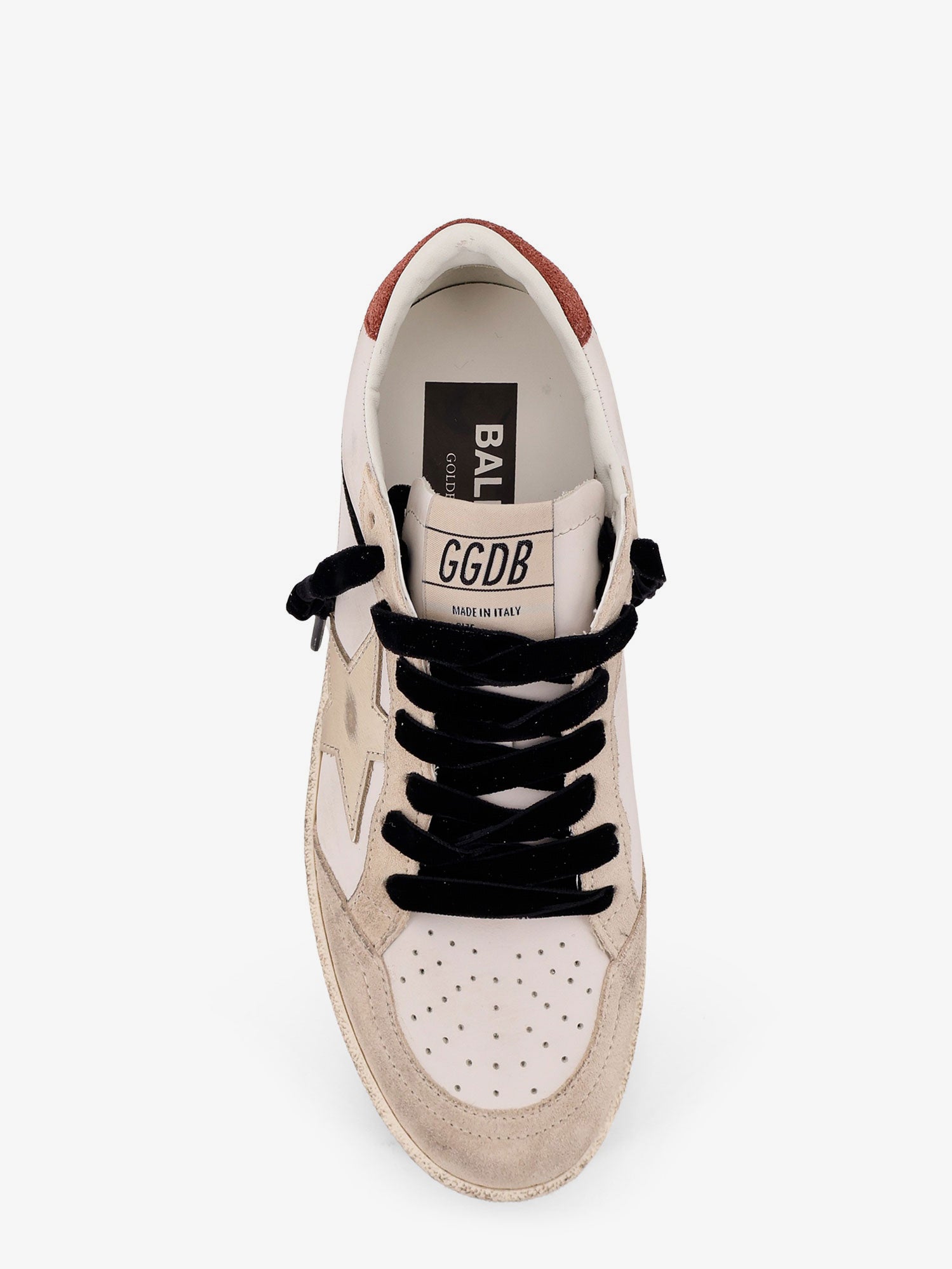 Golden Goose Ball Star With Padded Collar Leather Sneakers