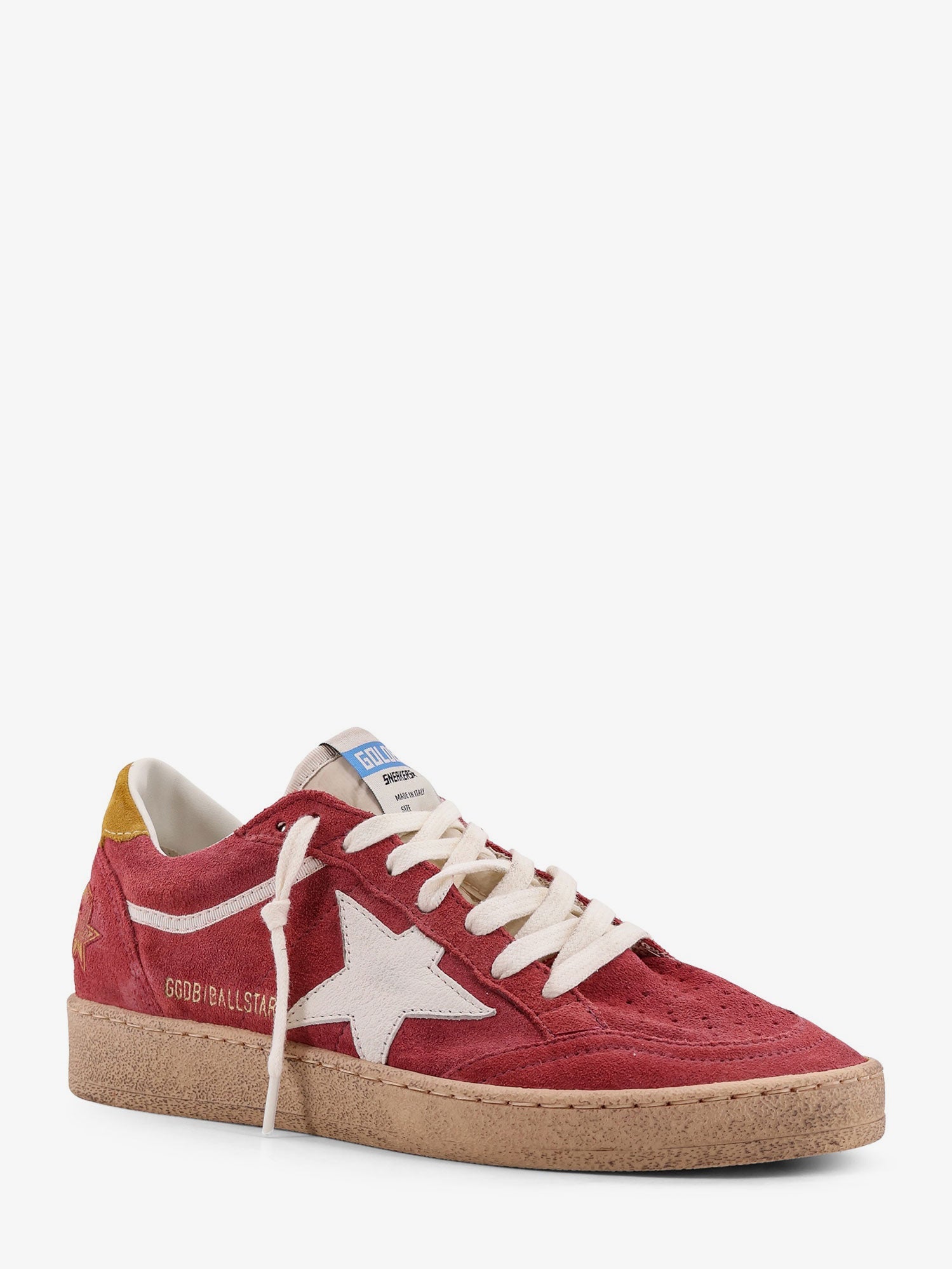 Golden Goose Ballstar Suede Sneakers With Side Logo