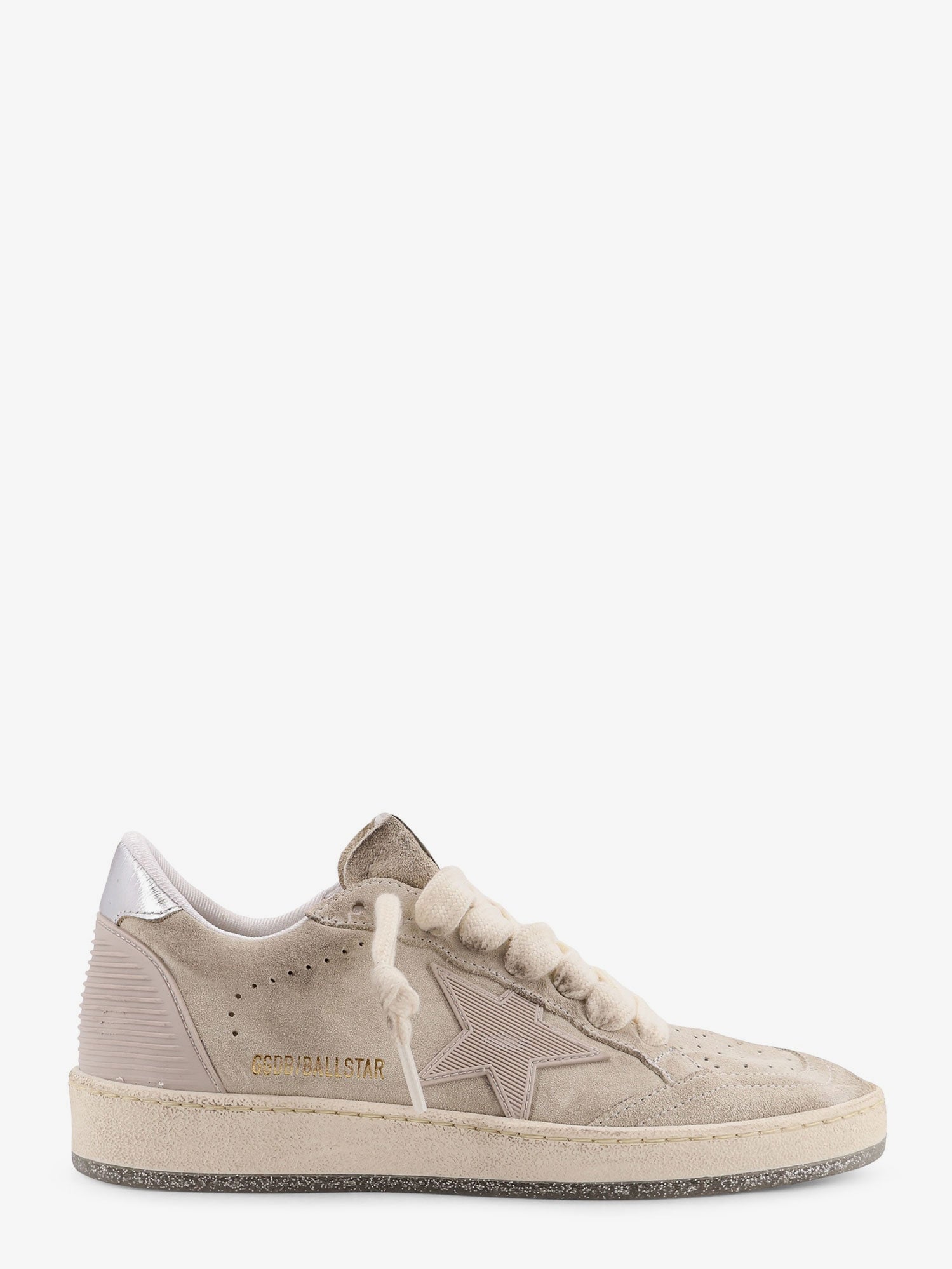 Golden Goose Ballstar Suede Sneakers With Logo Patch On The Side