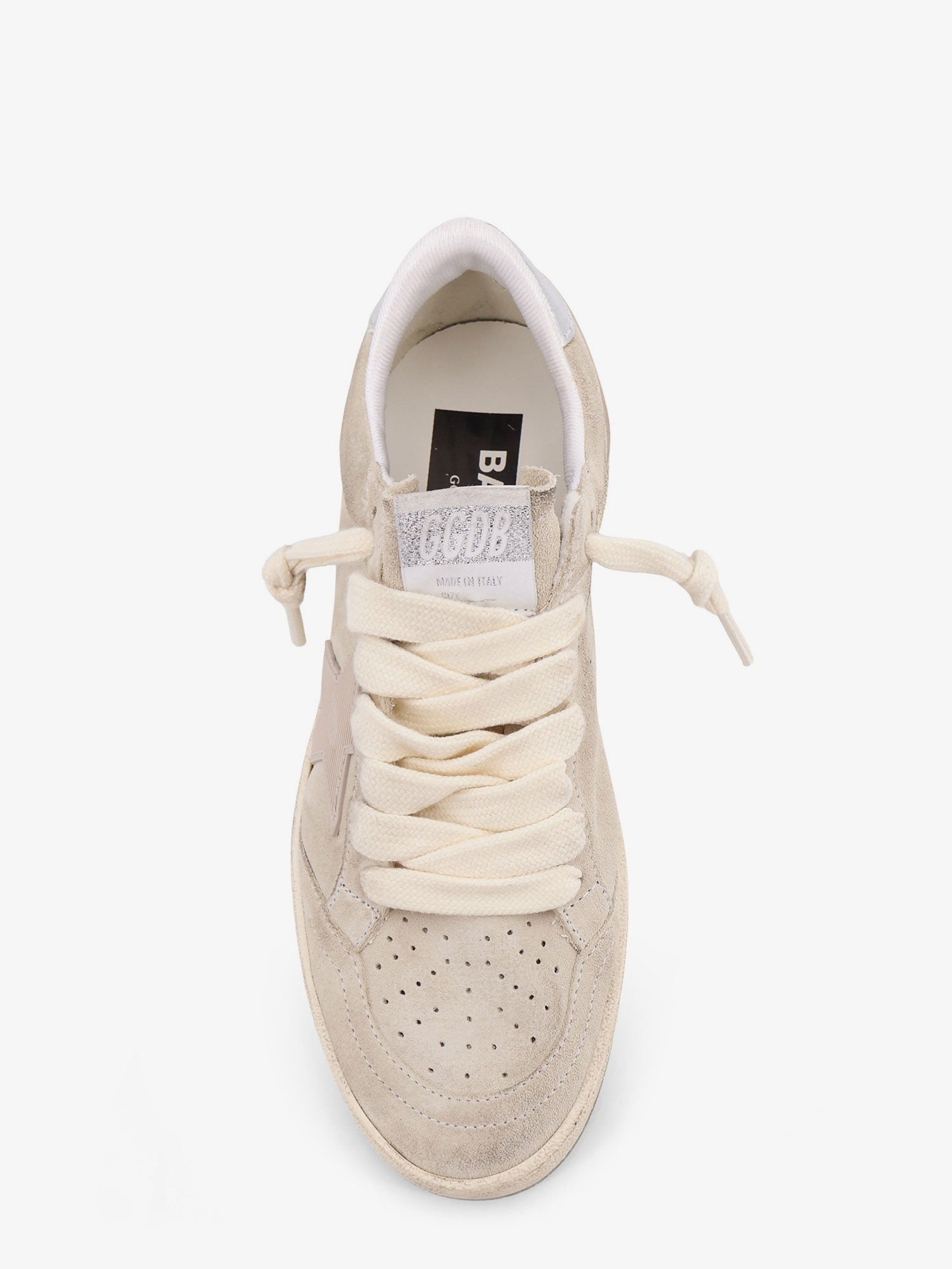 Golden Goose Ballstar Suede Sneakers With Logo Patch On The Side