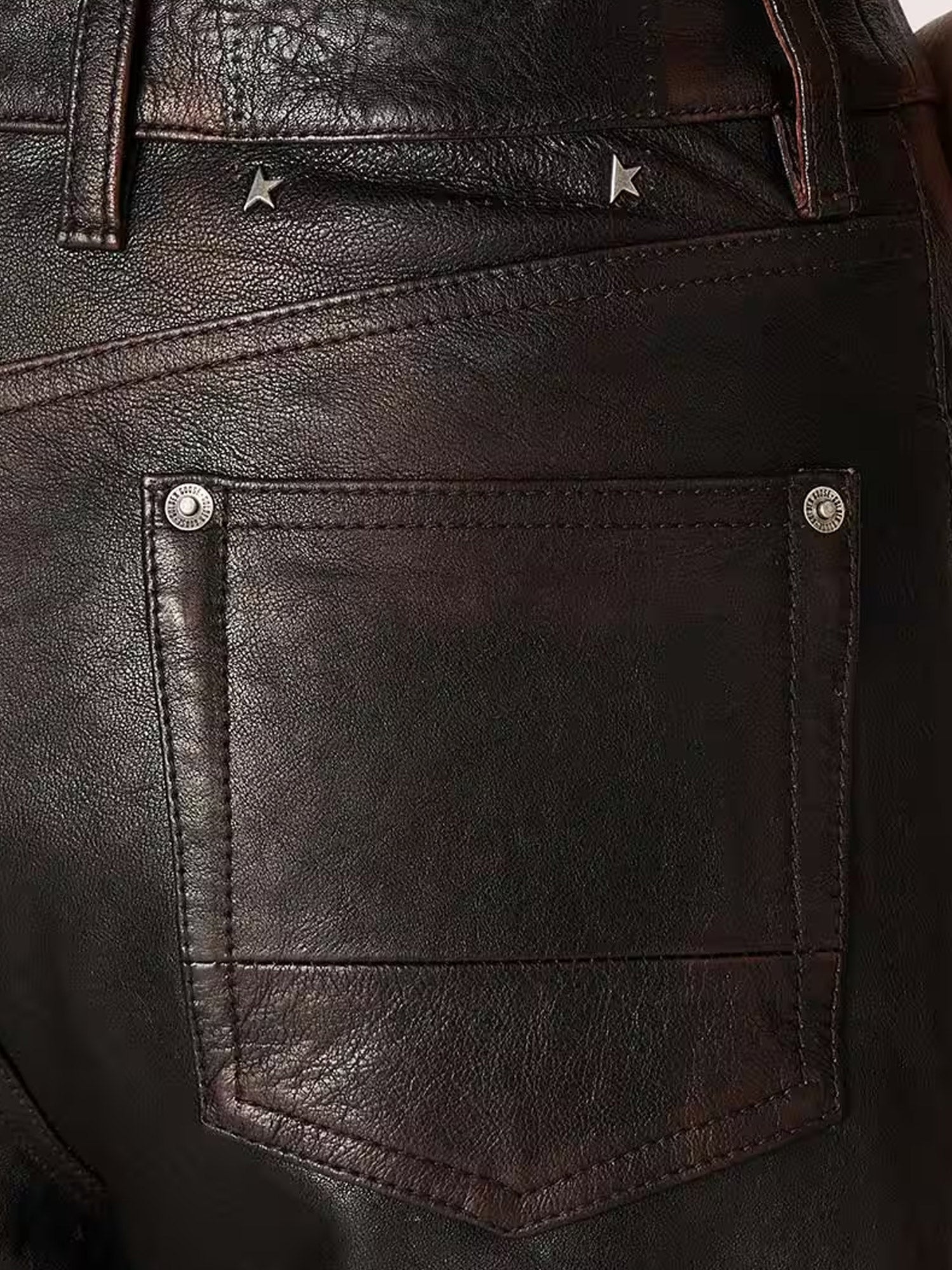 Golden Goose Peg Leather Trousers