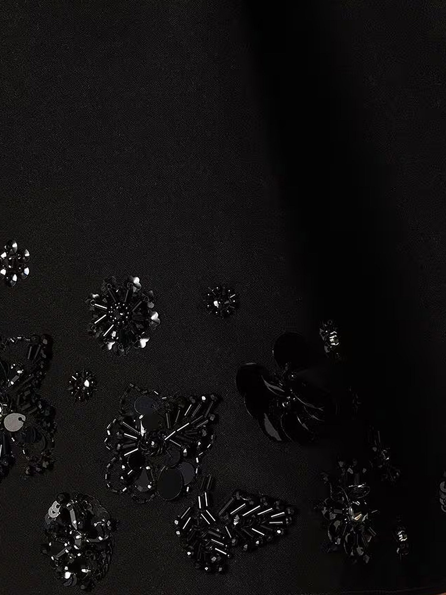 Golden Goose Cotton Blend Midi Skirt With Floral Sequin And Crystal Details