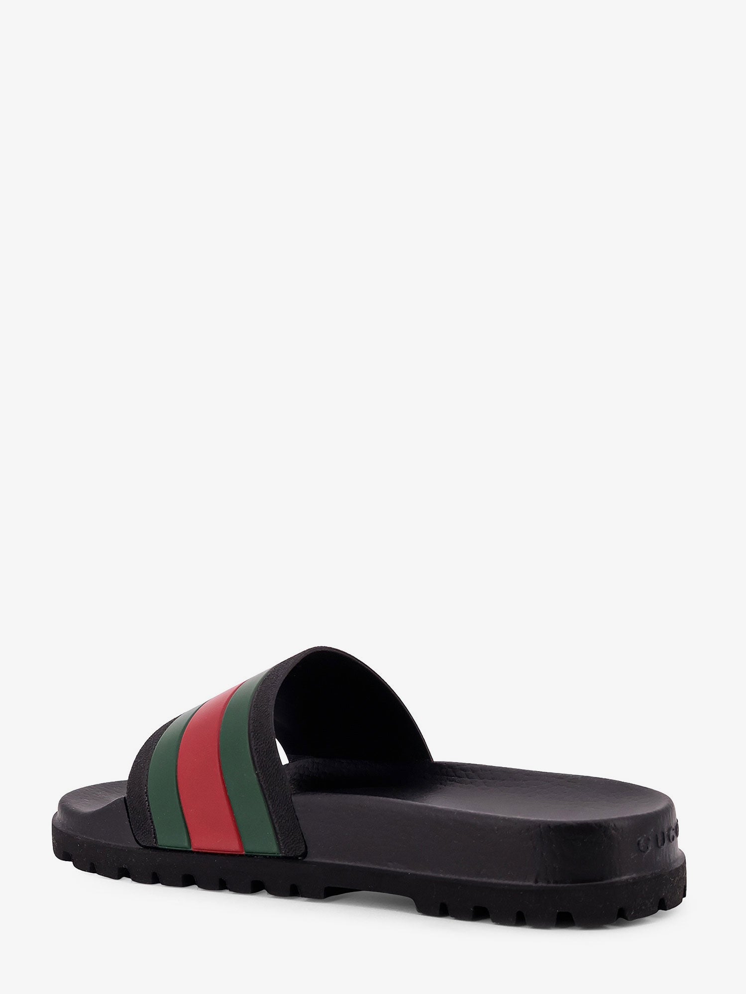 Gucci Rubber Slide With Web Detail