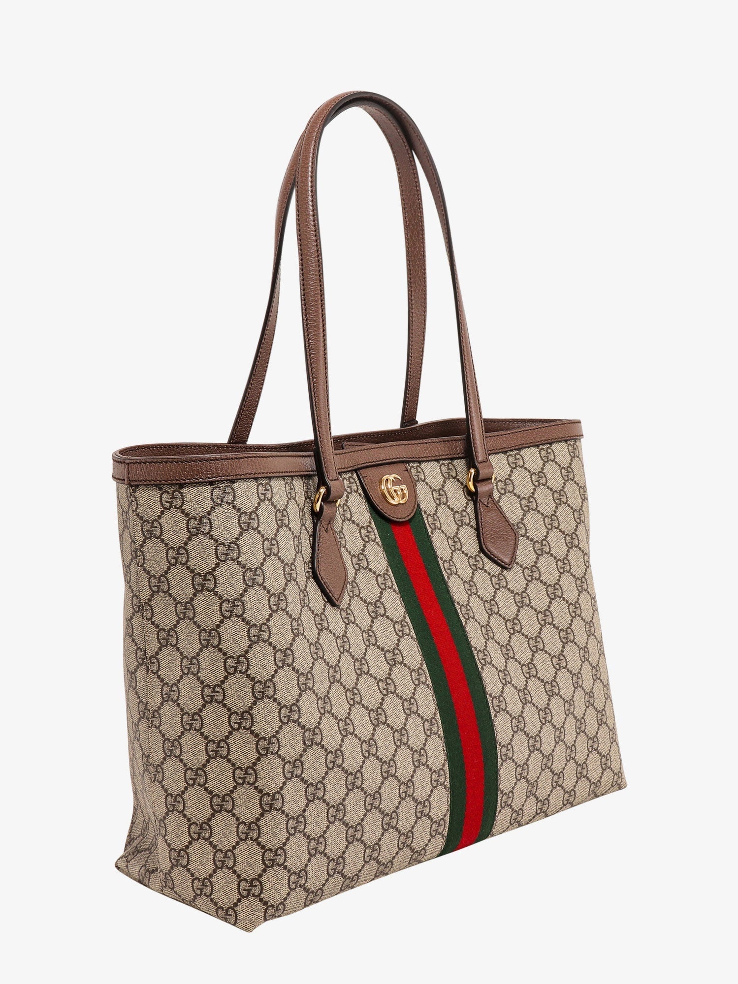 Gucci Coated Canvas Ophidia Shopping Bag With Supreme Gg Fabric