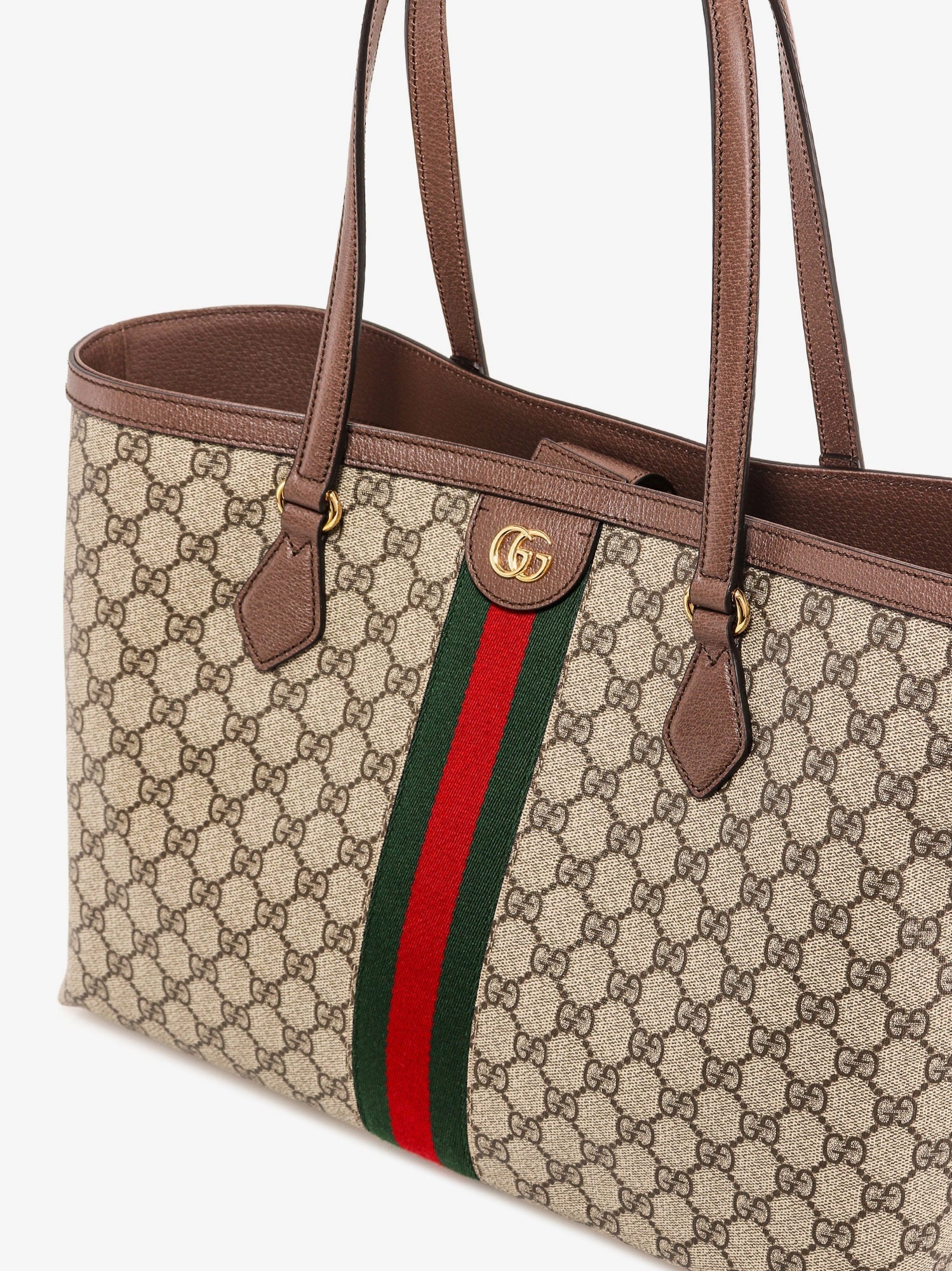 Gucci Coated Canvas Ophidia Shopping Bag With Supreme Gg Fabric