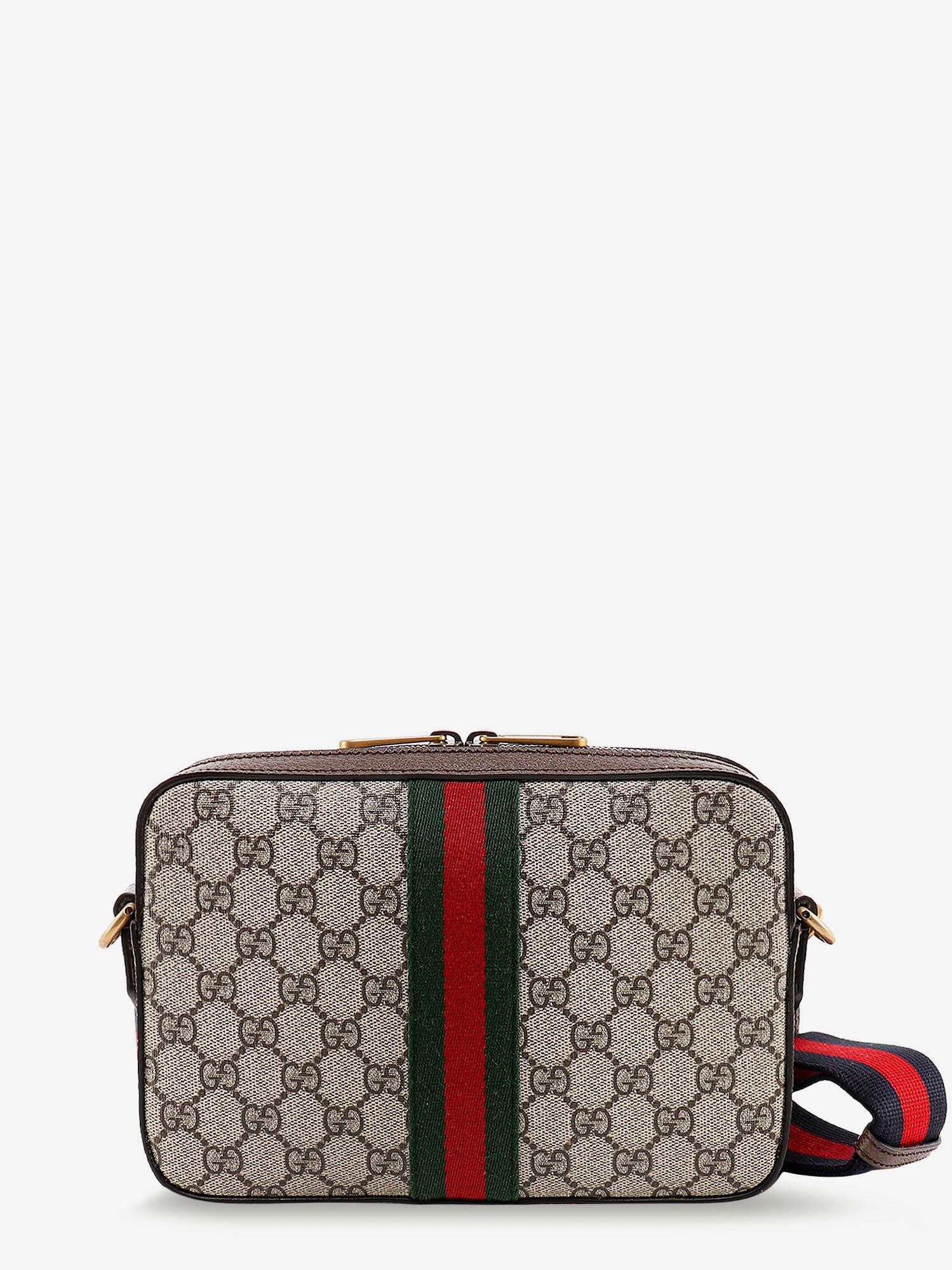 Gucci Ophidia Gg Supreme Fabric And Leather Crossbody Bag