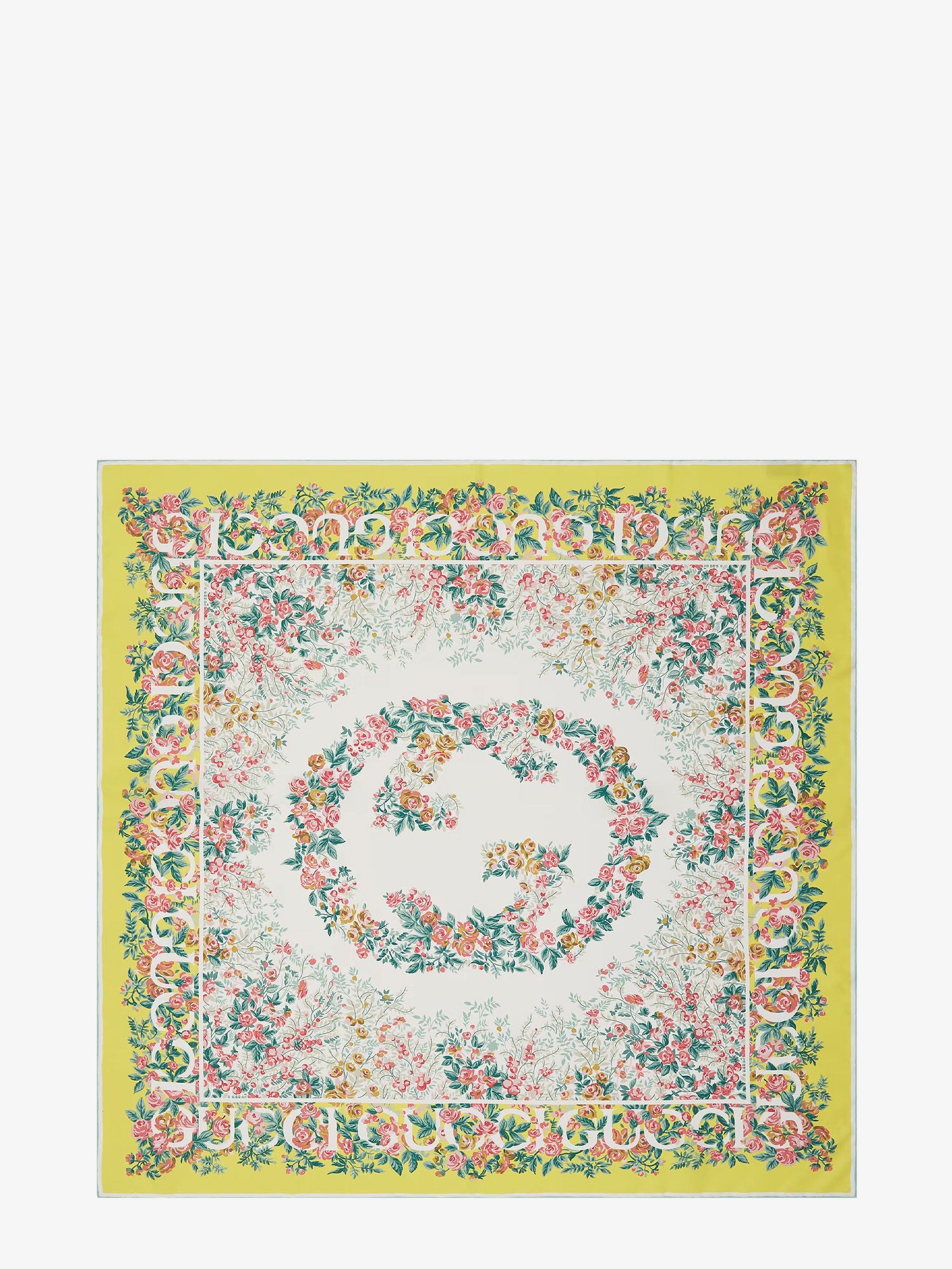 Gucci Gg Rose Silk Foulard