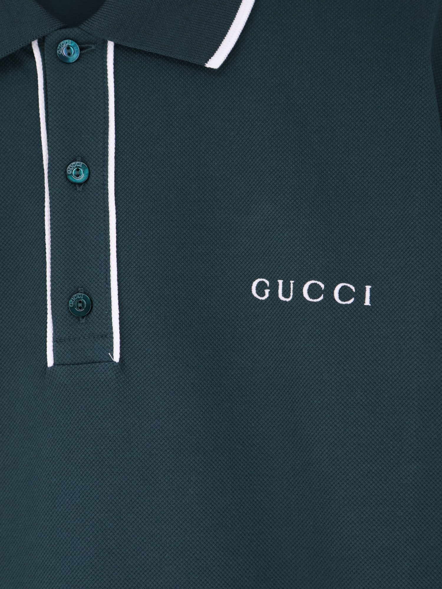 Gucci Stretch Cotton Polo With Embroidered Logo