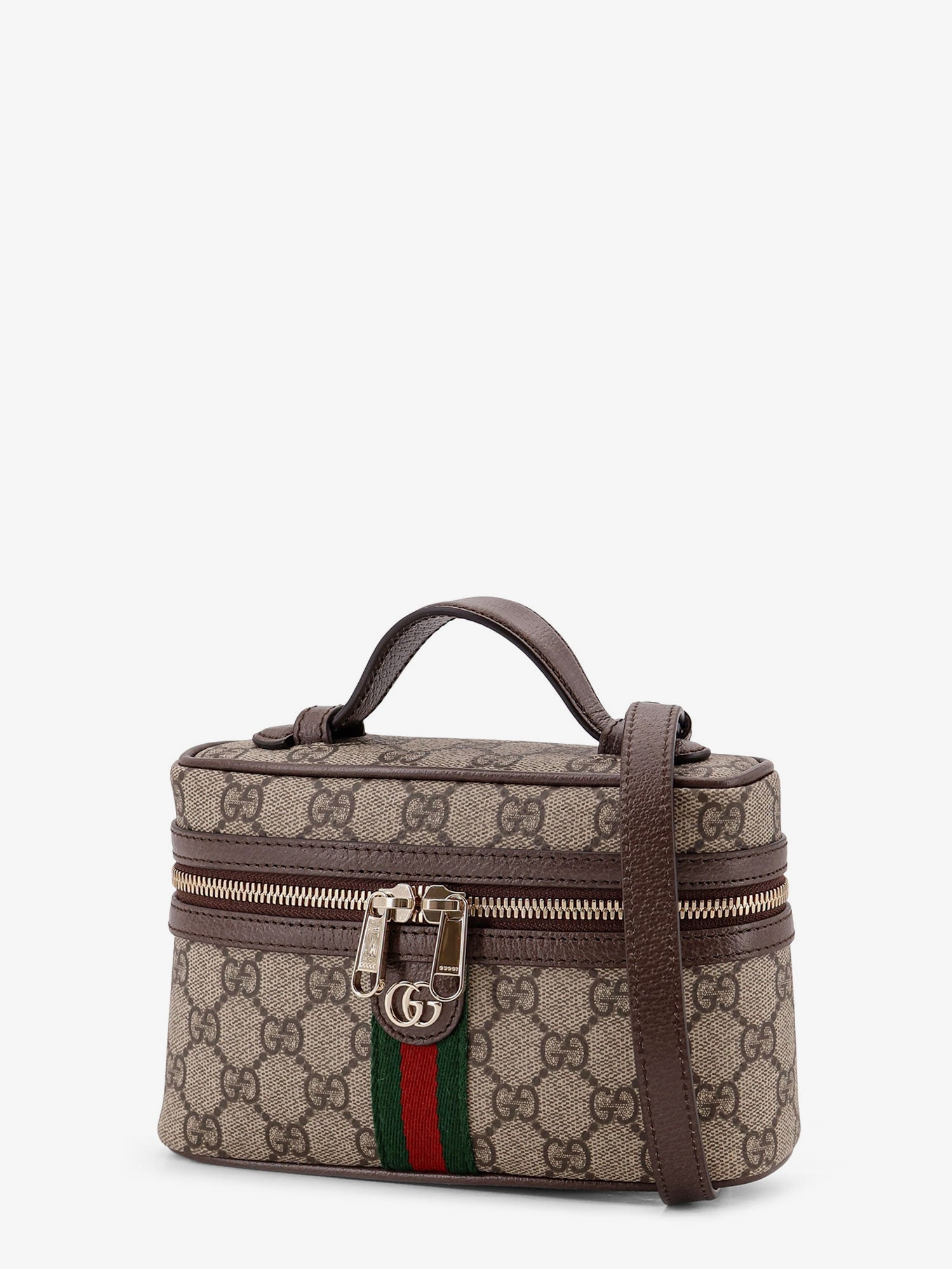 Gucci Gg Monogram Fabric Ophidia Vanity Crossbody Bag