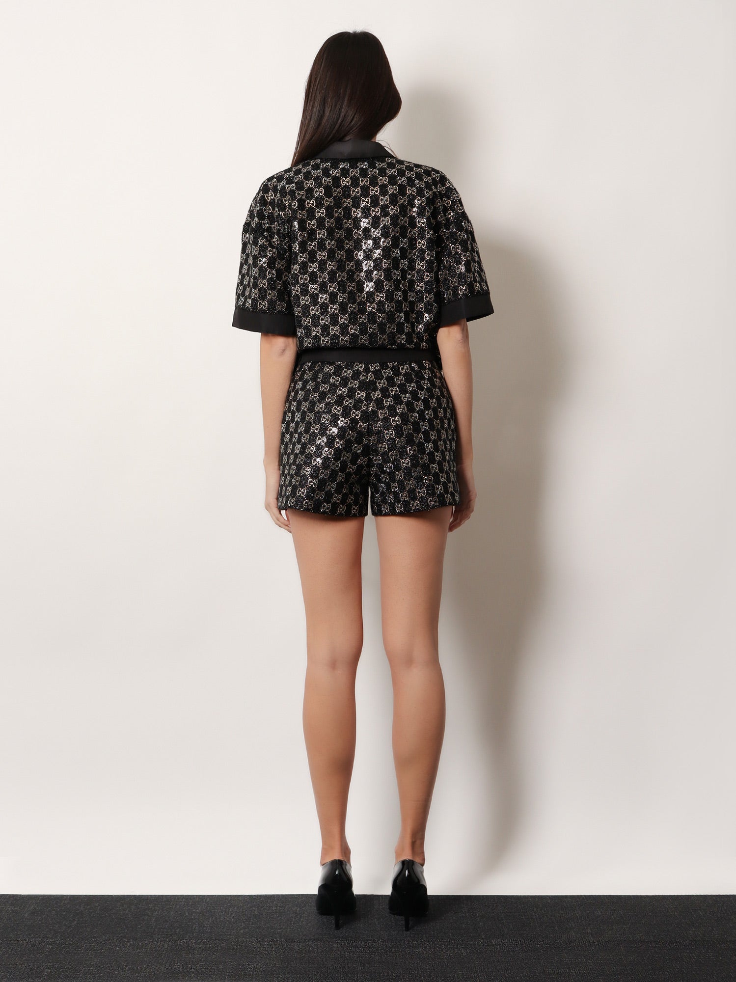 Gucci Lightweight Lamé Wool Tweed Top