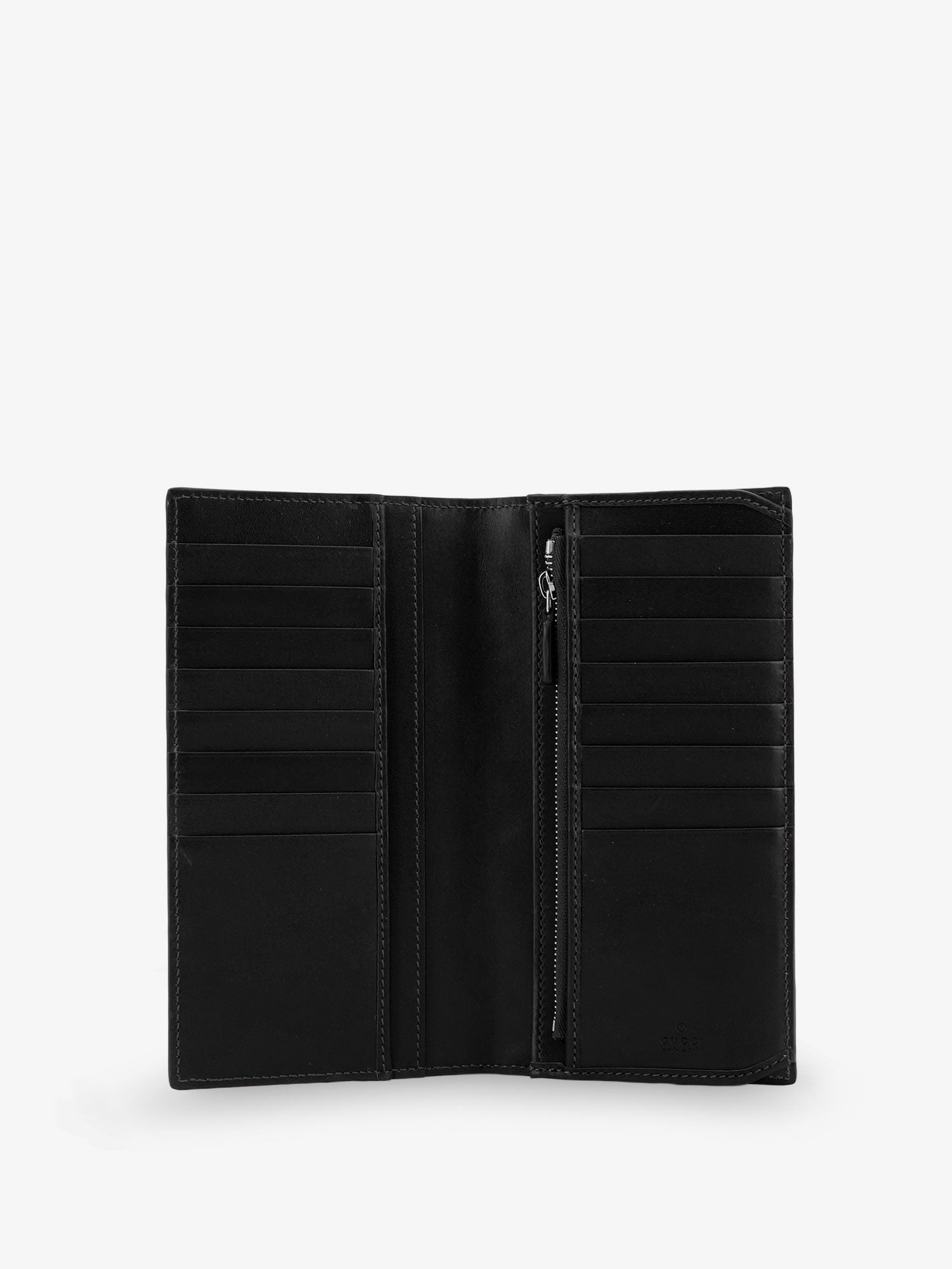 Gucci Gg Emblem Leather Wallet With Embossed Gg Motif