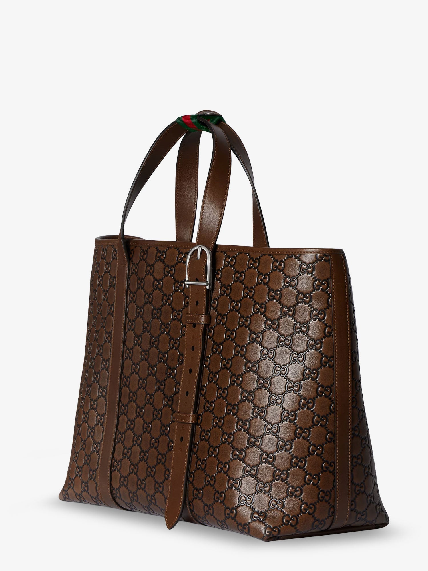 Gucci Gg Emblem Leather Shopping Bag