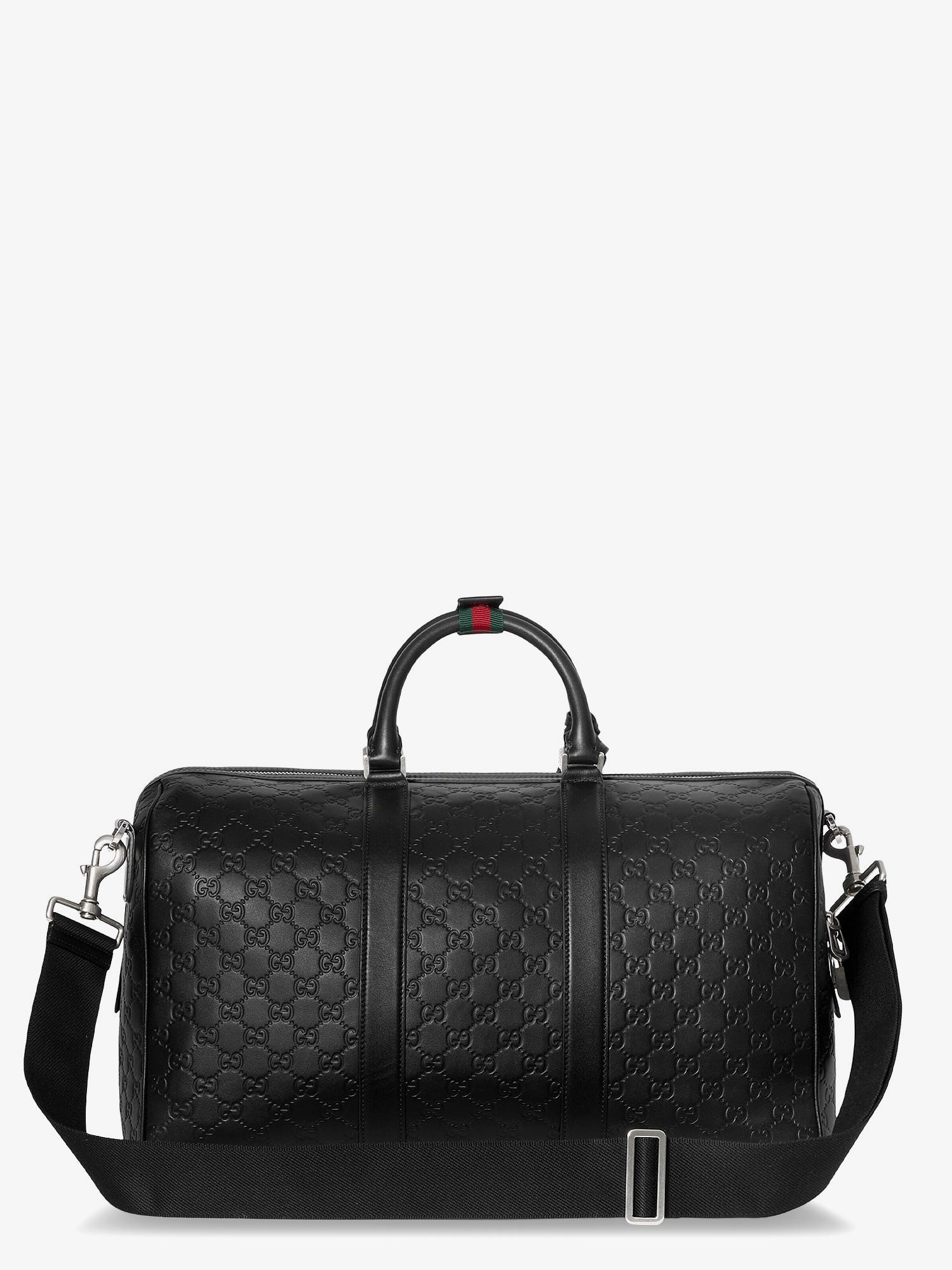 Gucci Coated Canvas Gg Emblem Travel Bag With Gg Motif