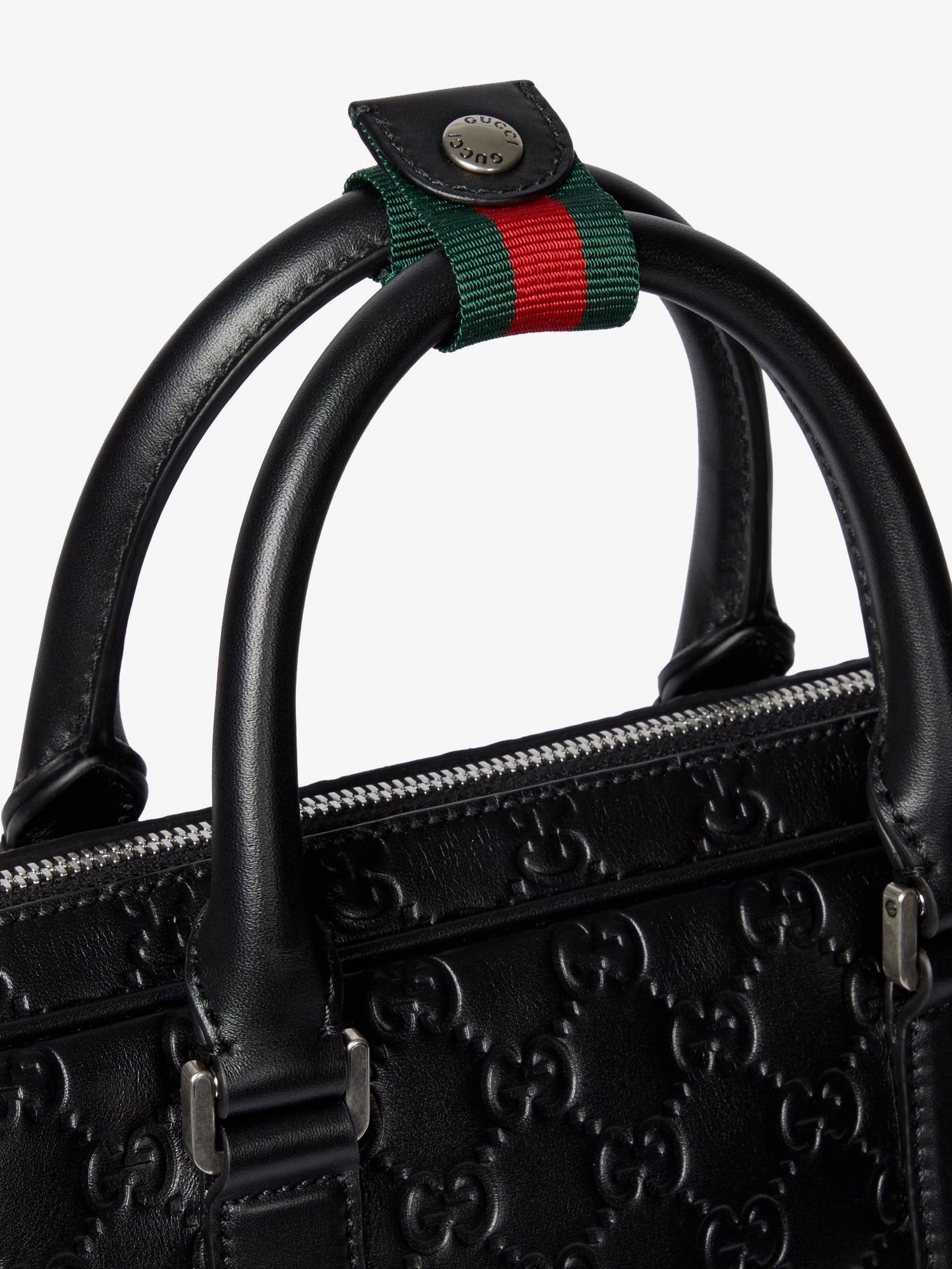 Gucci Gg Emblem Leather Briefcase With All-over Gg Motif