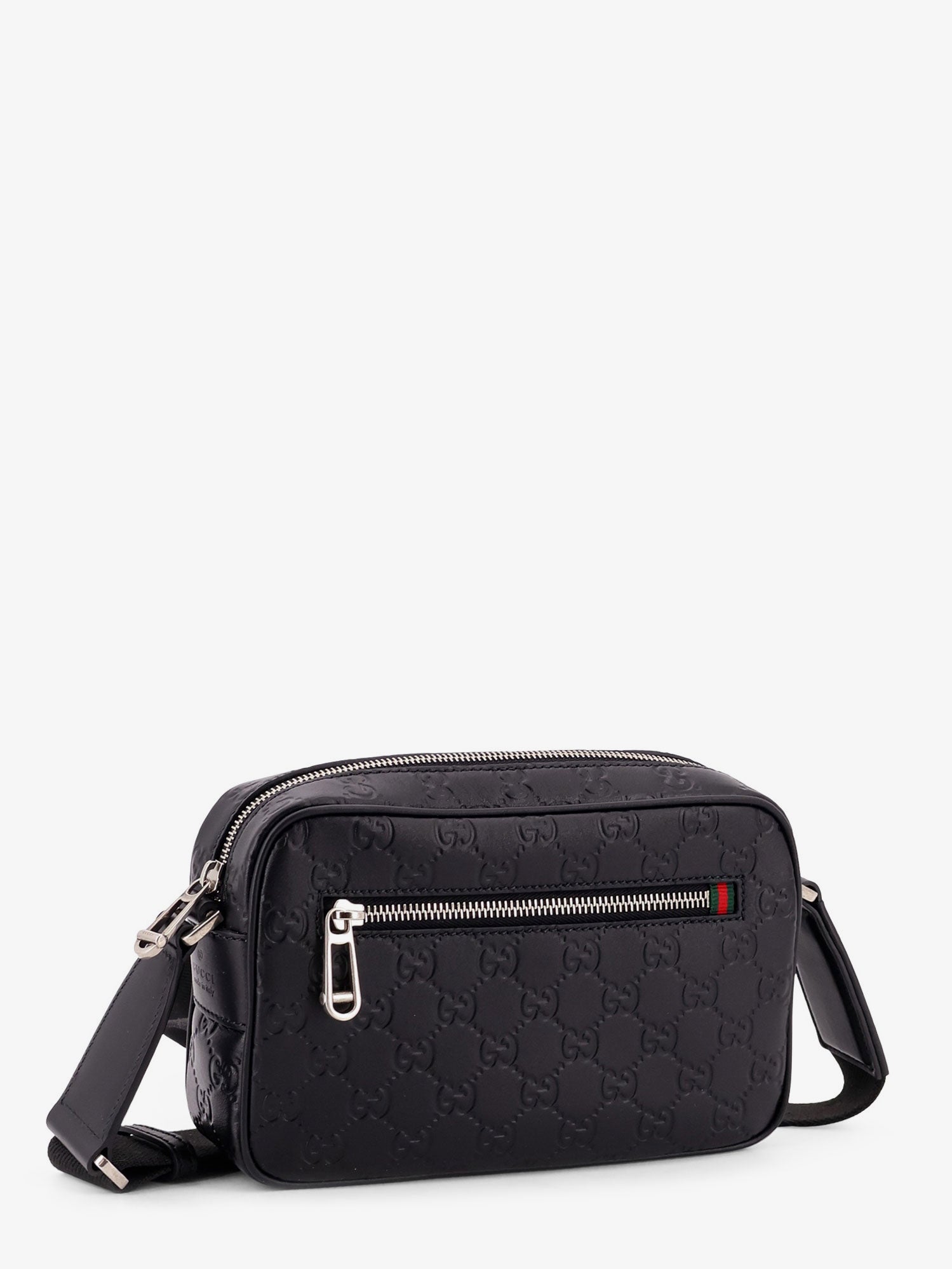 Gucci Gg Emblem Leather Crossbody Bag