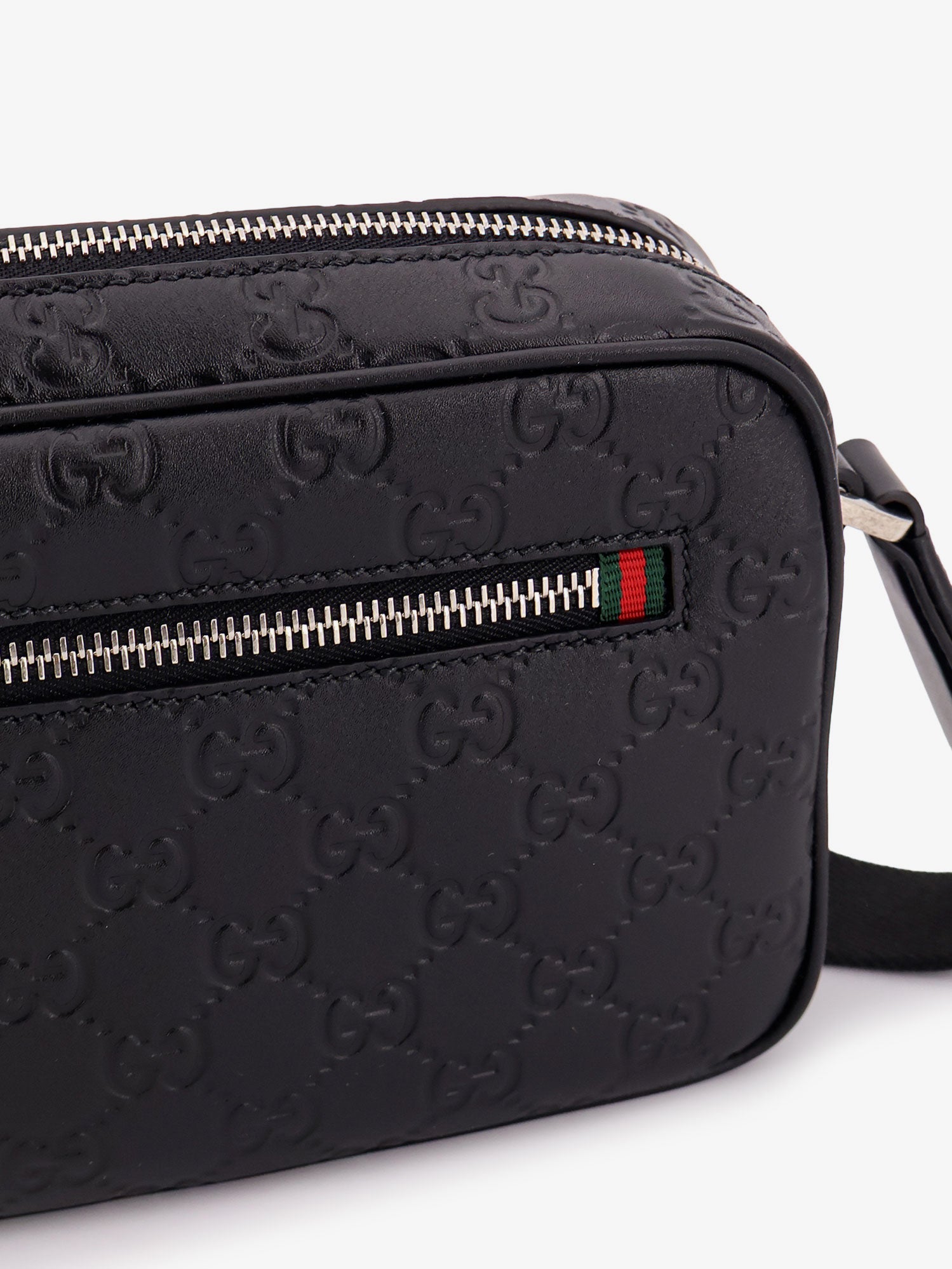 Gucci Gg Emblem Leather Crossbody Bag