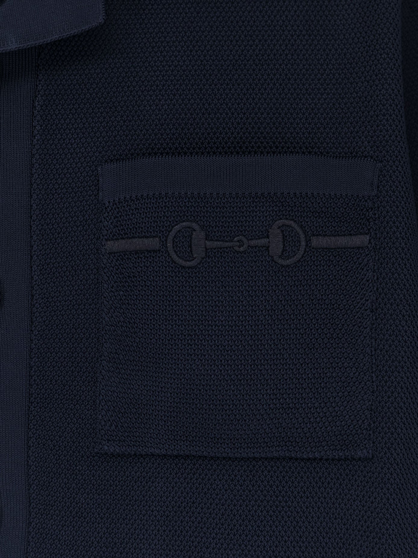 Gucci Viscose Blend Polo Shirt With Front Horsebit Embroidery