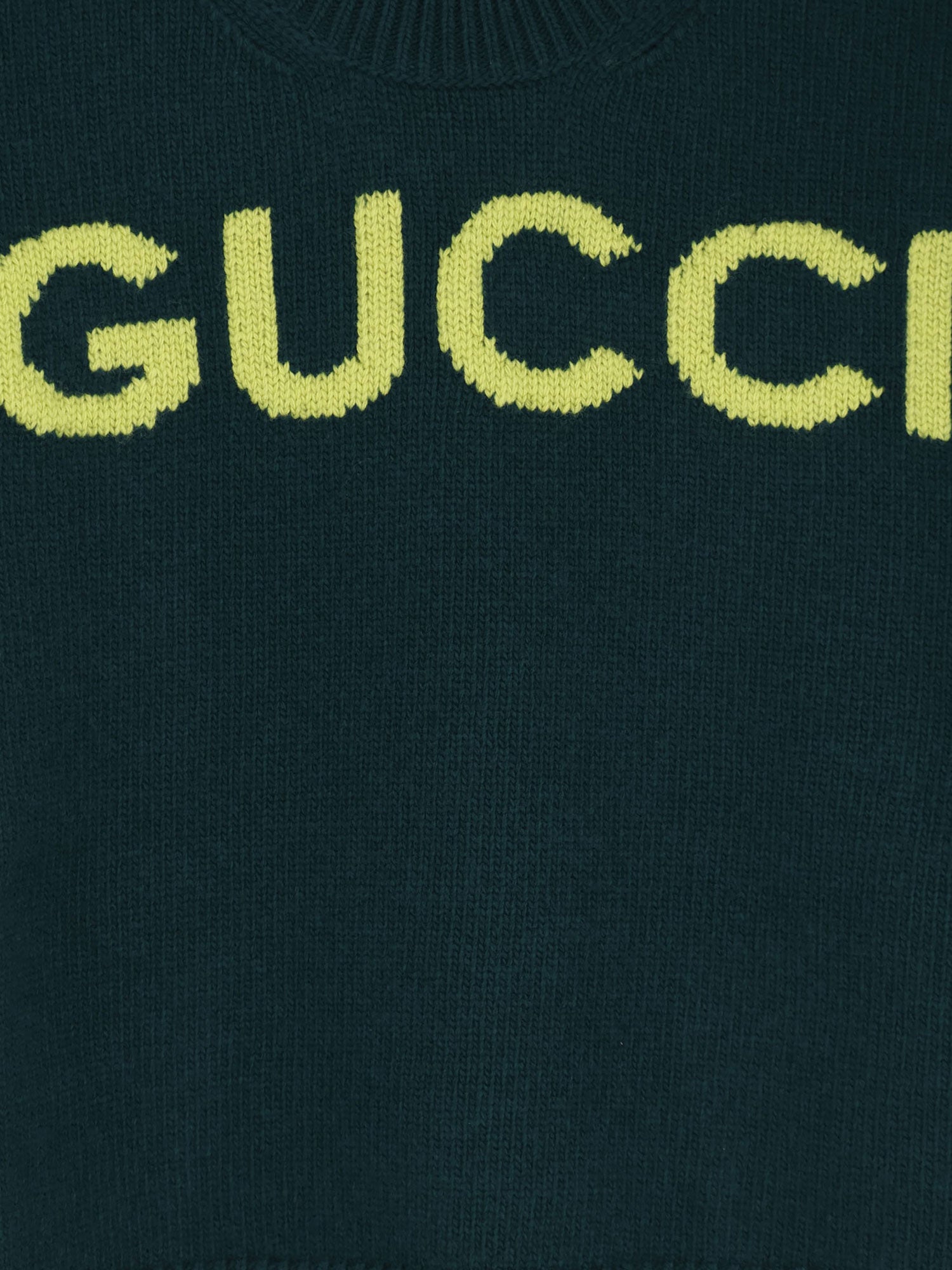 Gucci Wool Sweater With Frontal Logo Embroidery