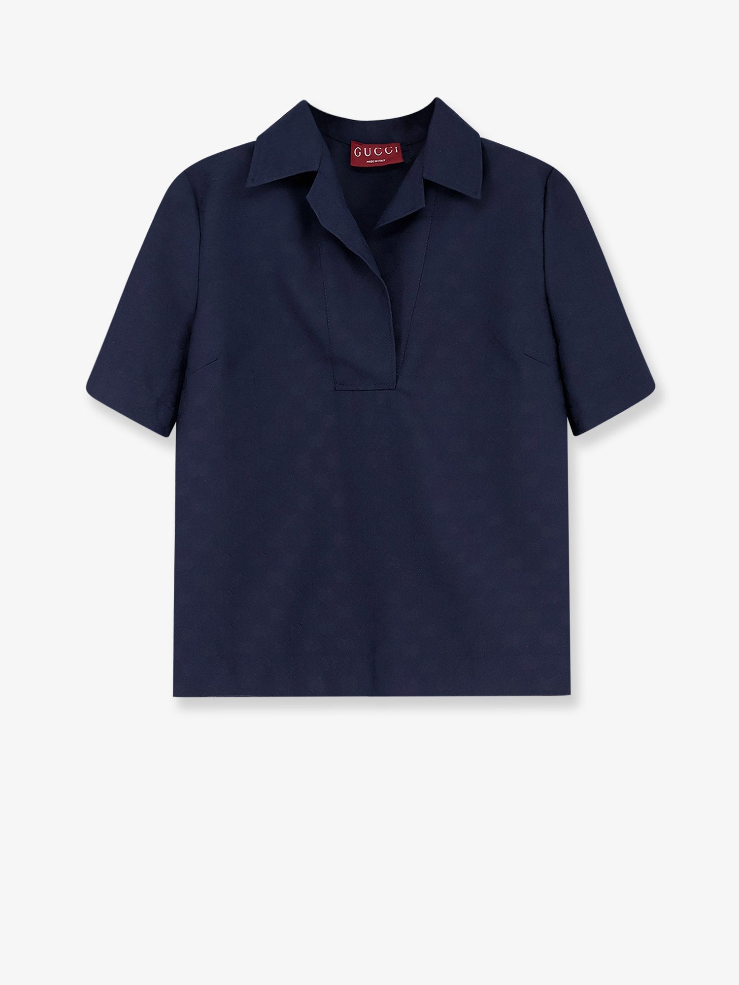 Gucci Fabric Polo Shirt With Gg Pattern