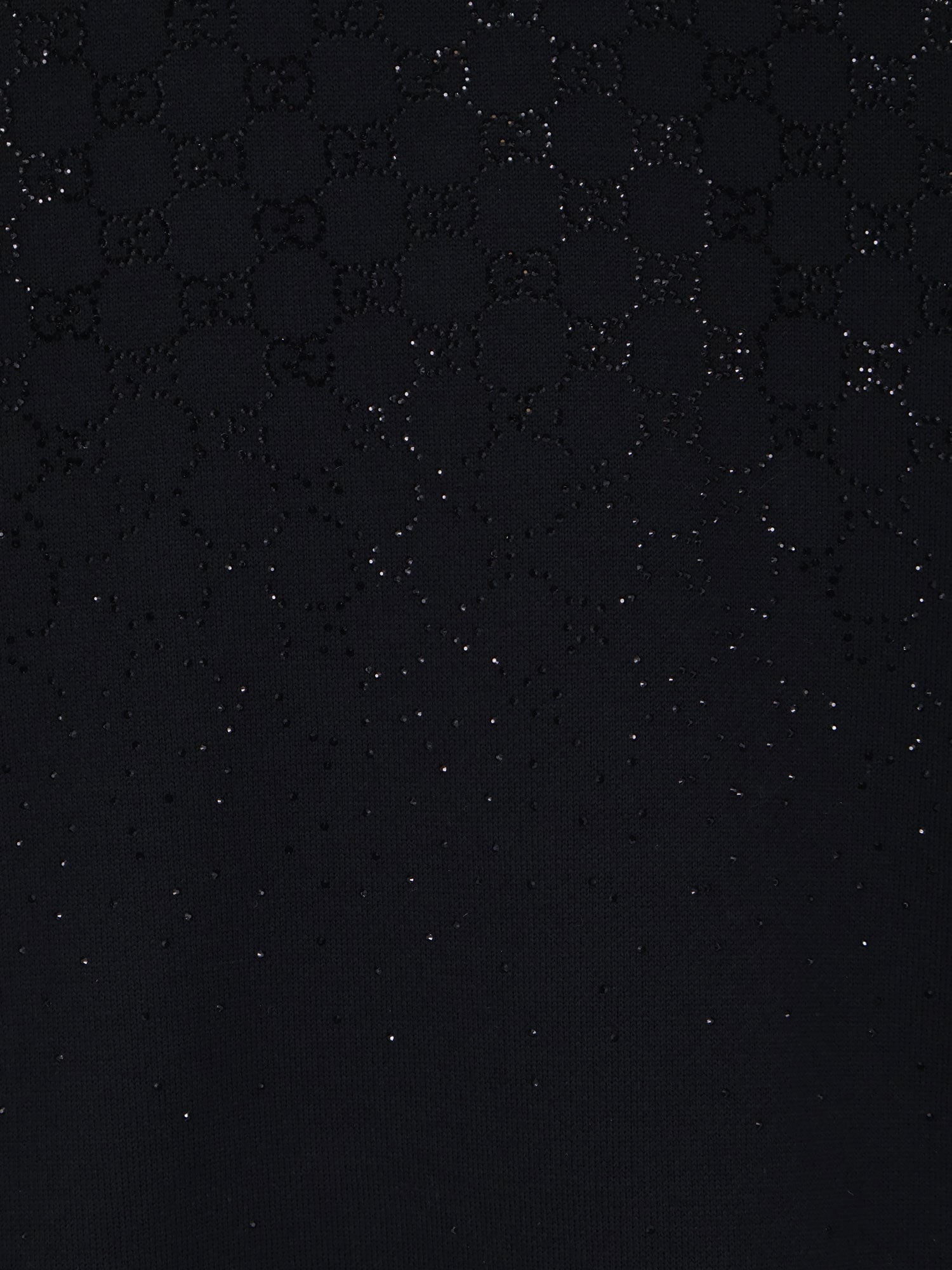 Gucci Short Wool Dress With Gg Crystals