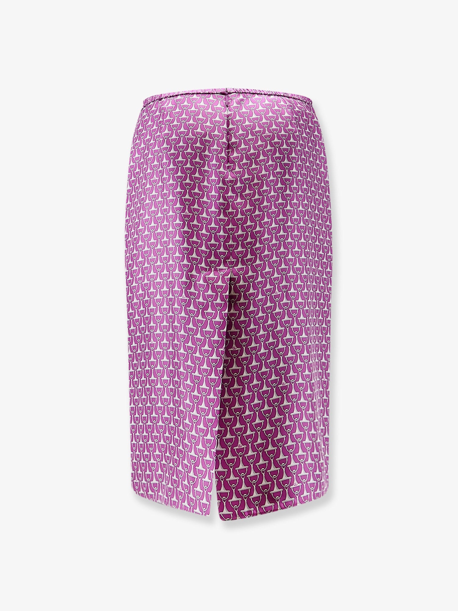 Gucci Silk Skirt With Horsebit Print
