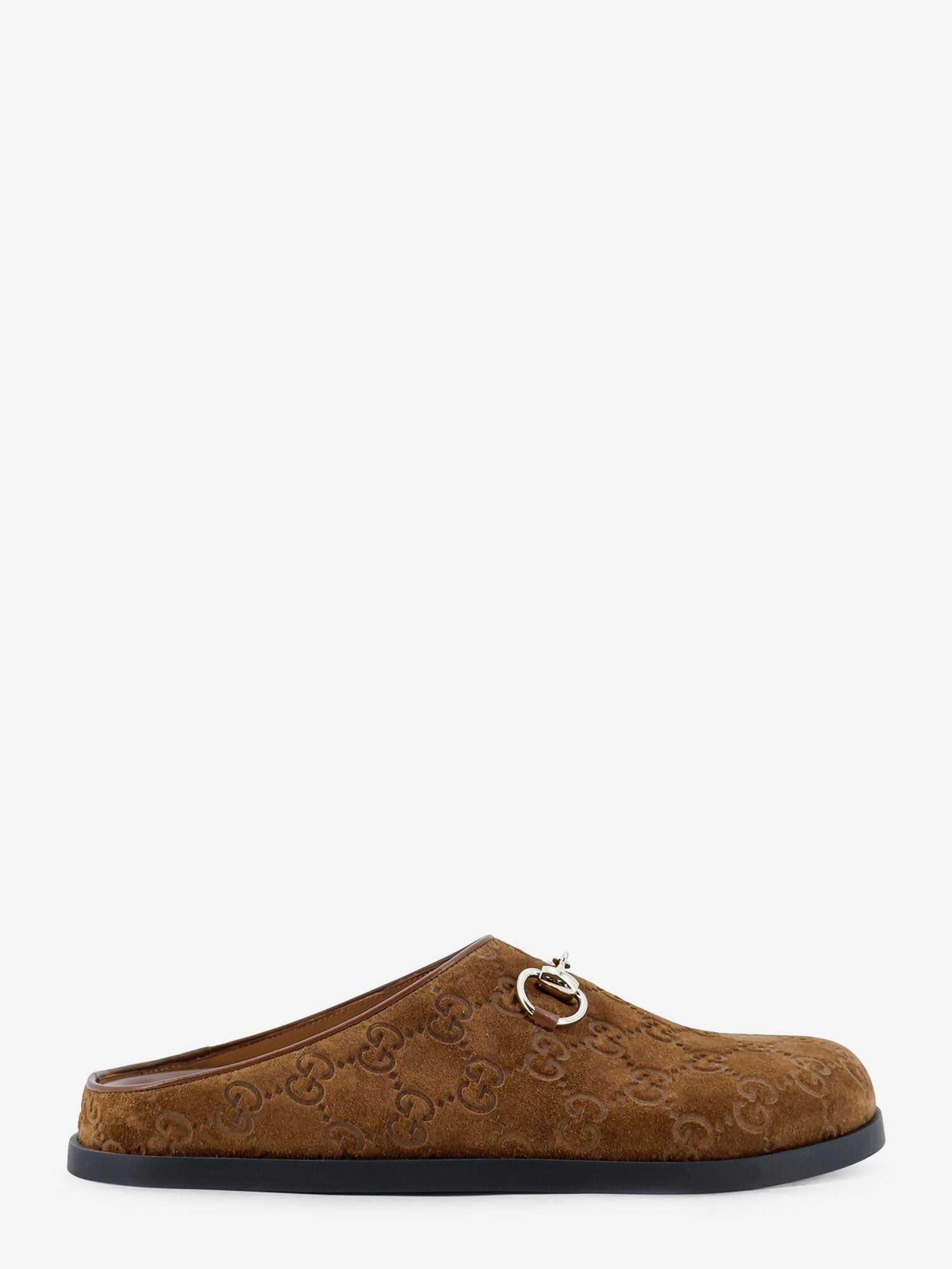 Gucci Suede Sandals With All-over Gg Motif