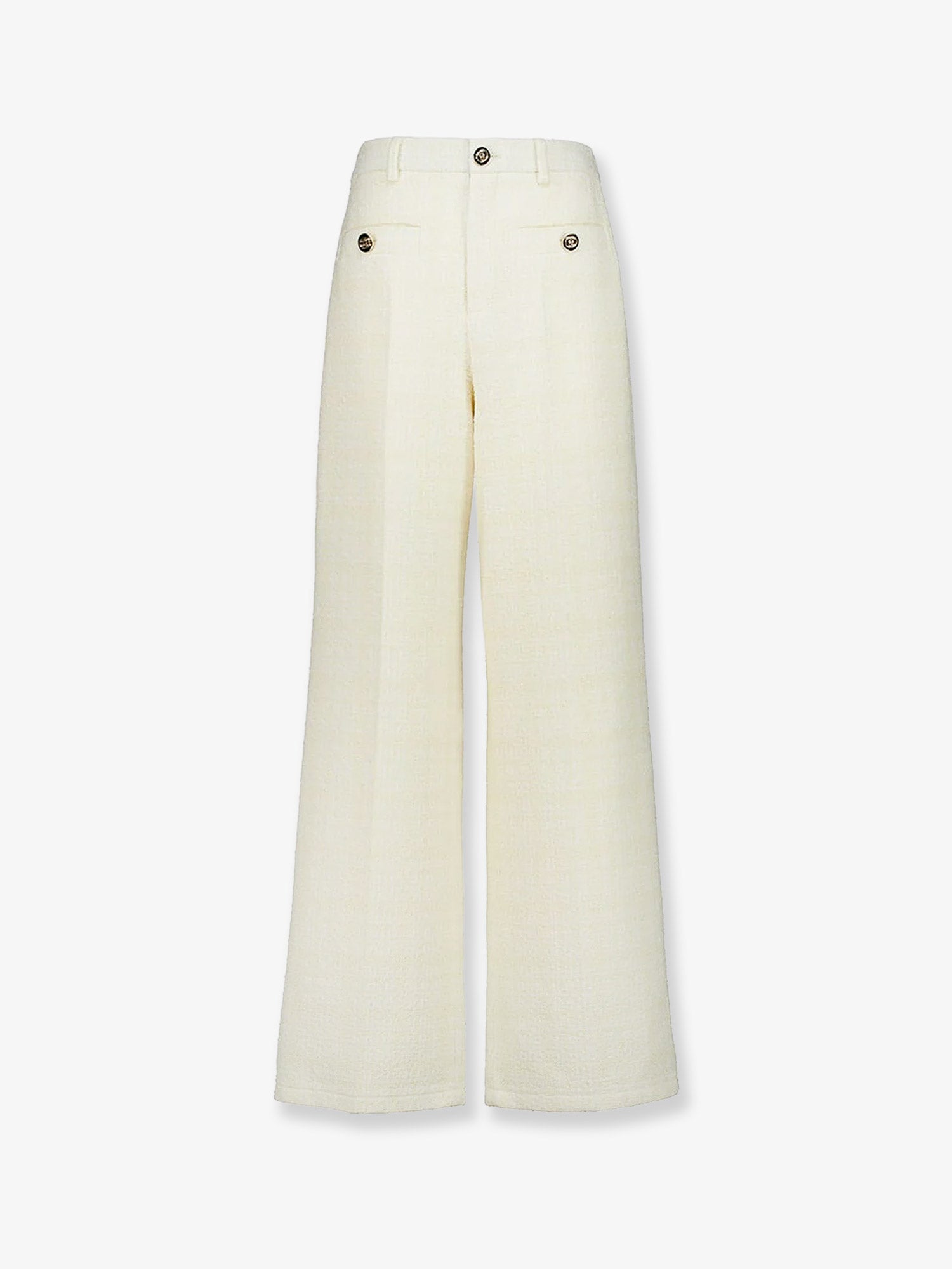 Gucci Cotton Blend Trousers With Checked Pattern