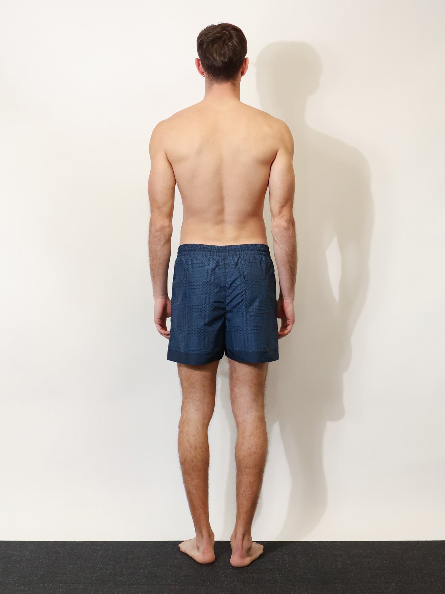 Gucci Nylon Swim Trunks With All-over Gucci Incrocio Print