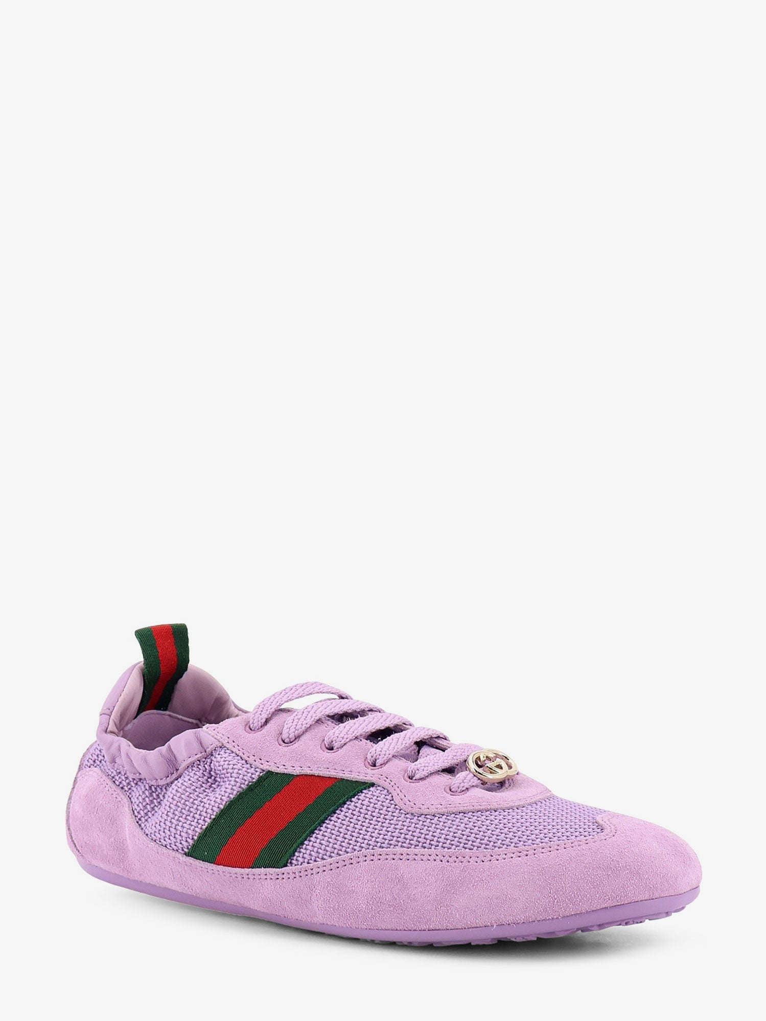 Gucci Gucci Shift Mesh And Suede Sneakers