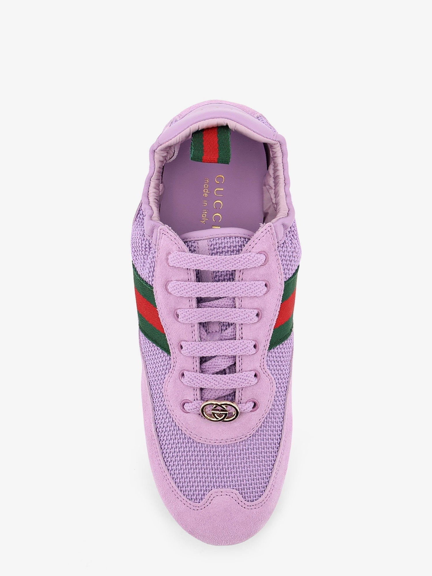 Gucci Gucci Shift Mesh And Suede Sneakers